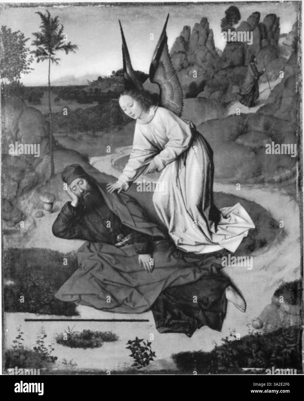 Reverrence This painting depicts a moment of religious reverence, where figures ...