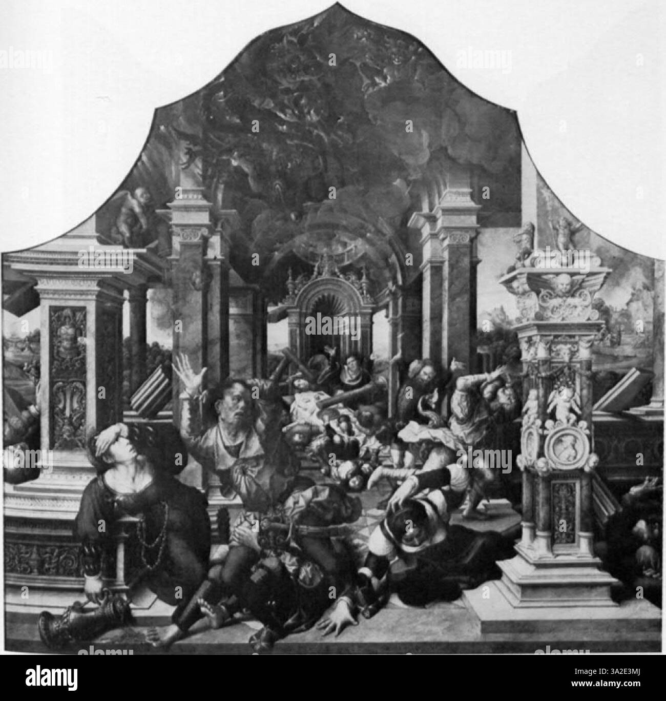 Oil painting group in Black and White Stock Photos & Images - Alamy