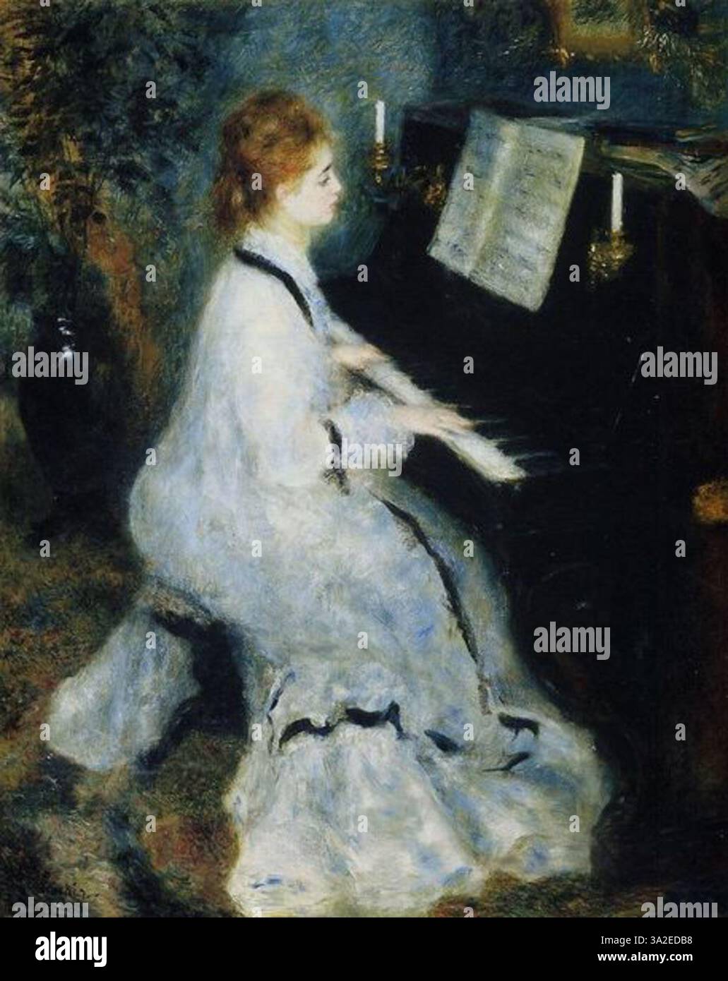Woman at the Piano - by Pierre-Auguste Renoir