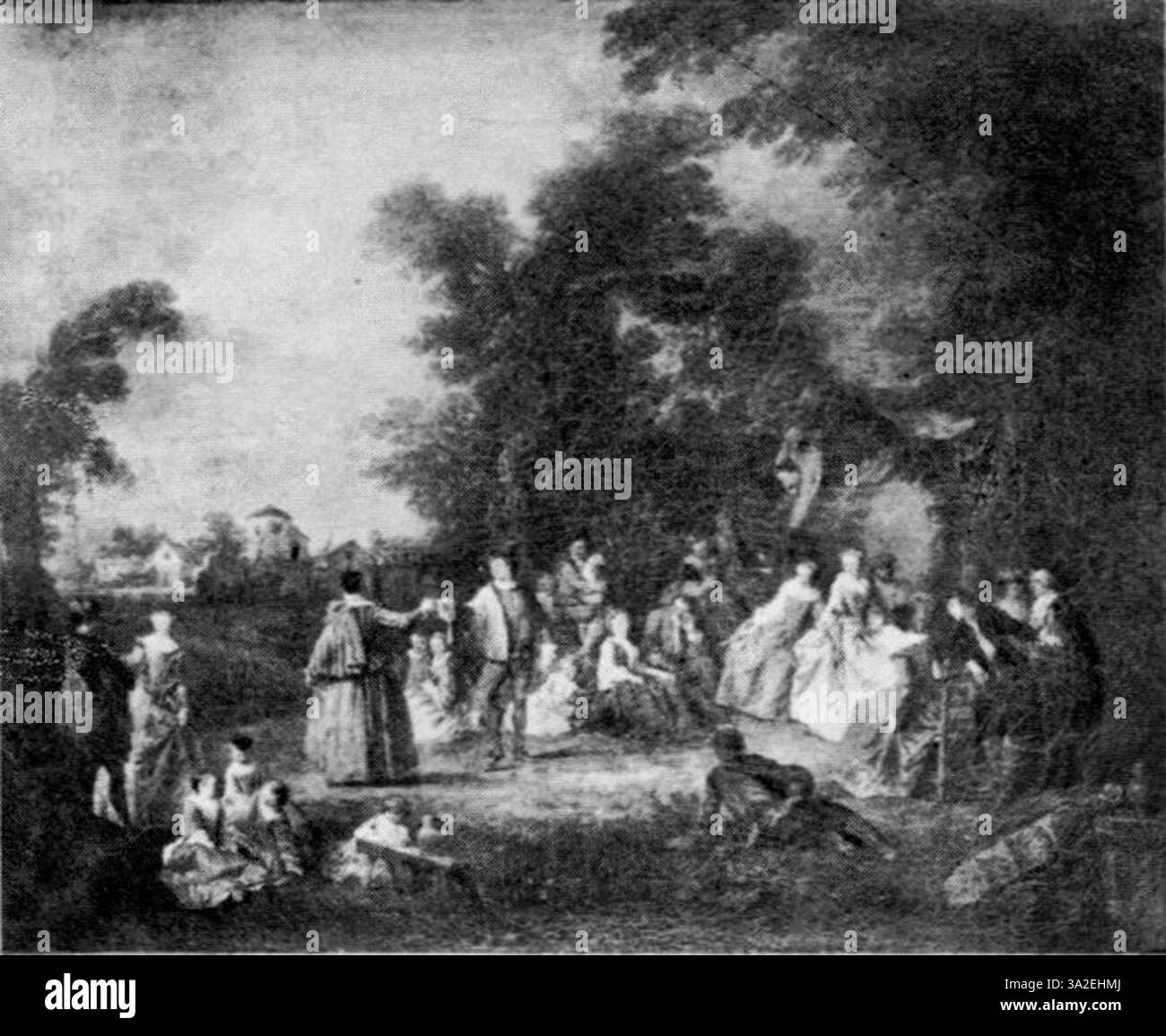 Wateau Back Rococo This Rococo painting by Watteau features figures in a relaxed, intimate ...