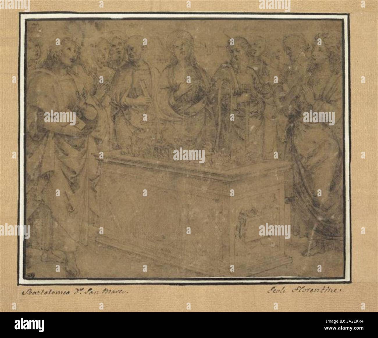 This copy of Raphael’s depiction of the Twelve Apostles around the Tomb ...