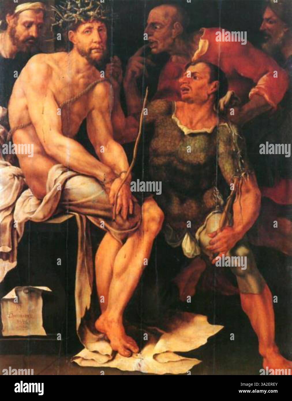 Maarten van Heemskerck’s 'The Mocking of Christ' depicts the moment ...