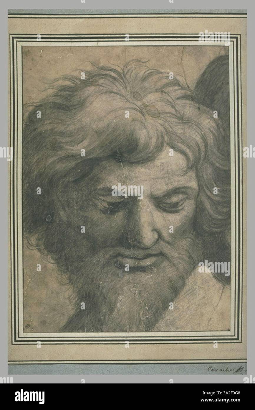 Raphael Head Exploding This reproduction features a bearded man’s head, looking downward. The ...