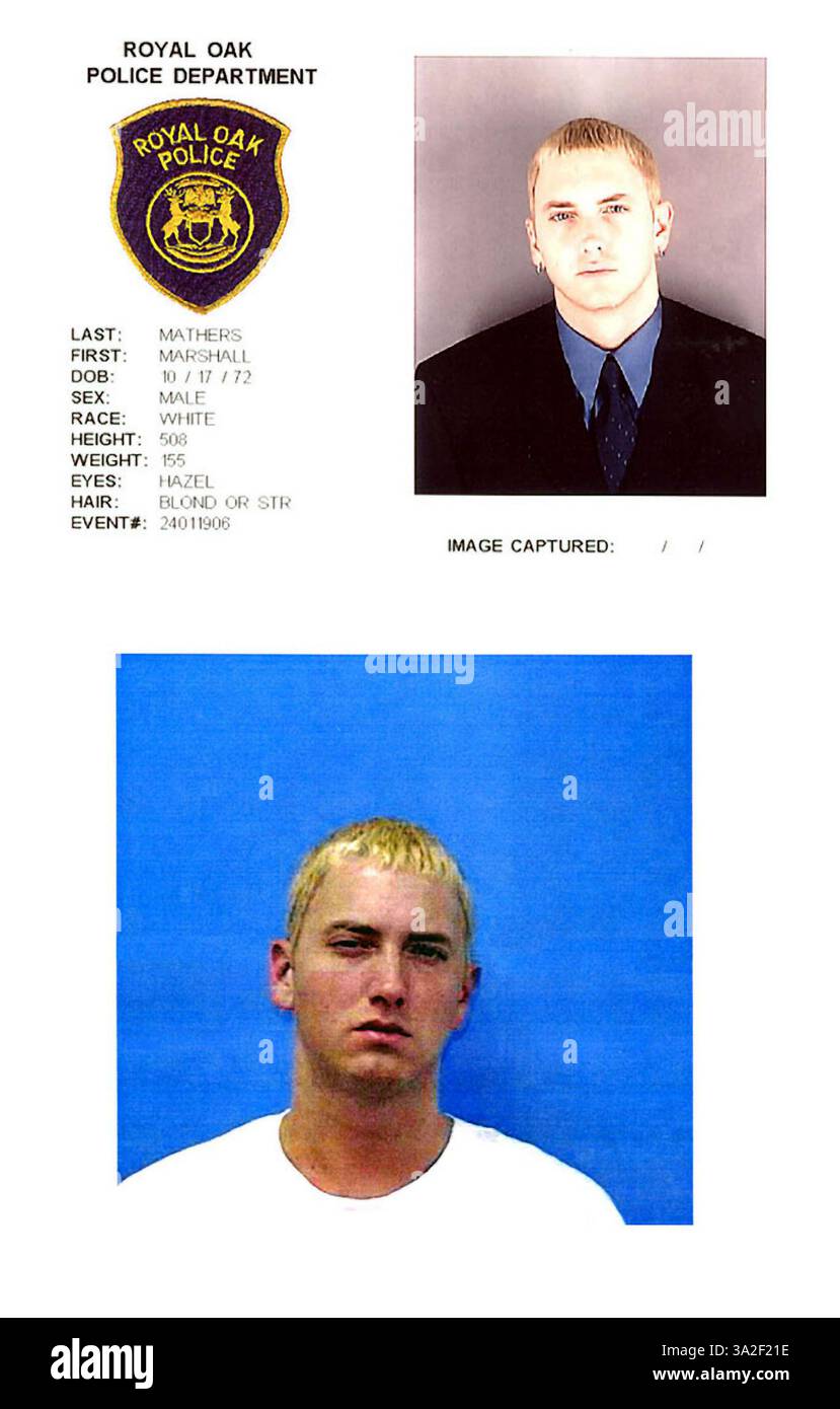 June 1, 2000 - Detroit, MI, USA - Rap artist MARSHALL MATHERS, III (aka ...