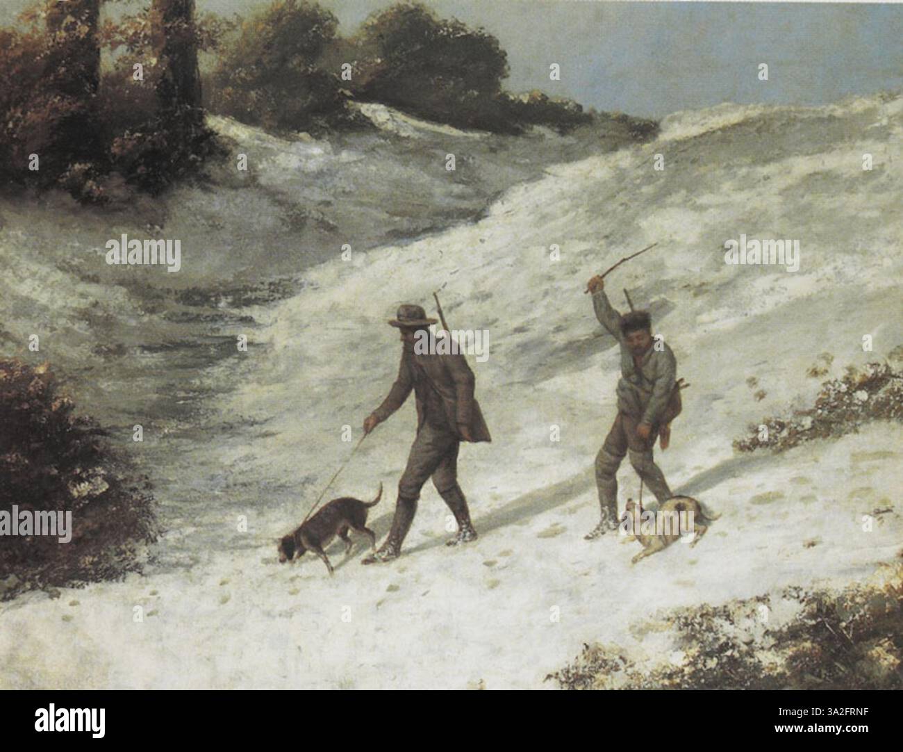 Reproduction Tableau "Les Chasseurs Dans La Neige" - 83 X 60 Cm - Neuf Sous Emballage