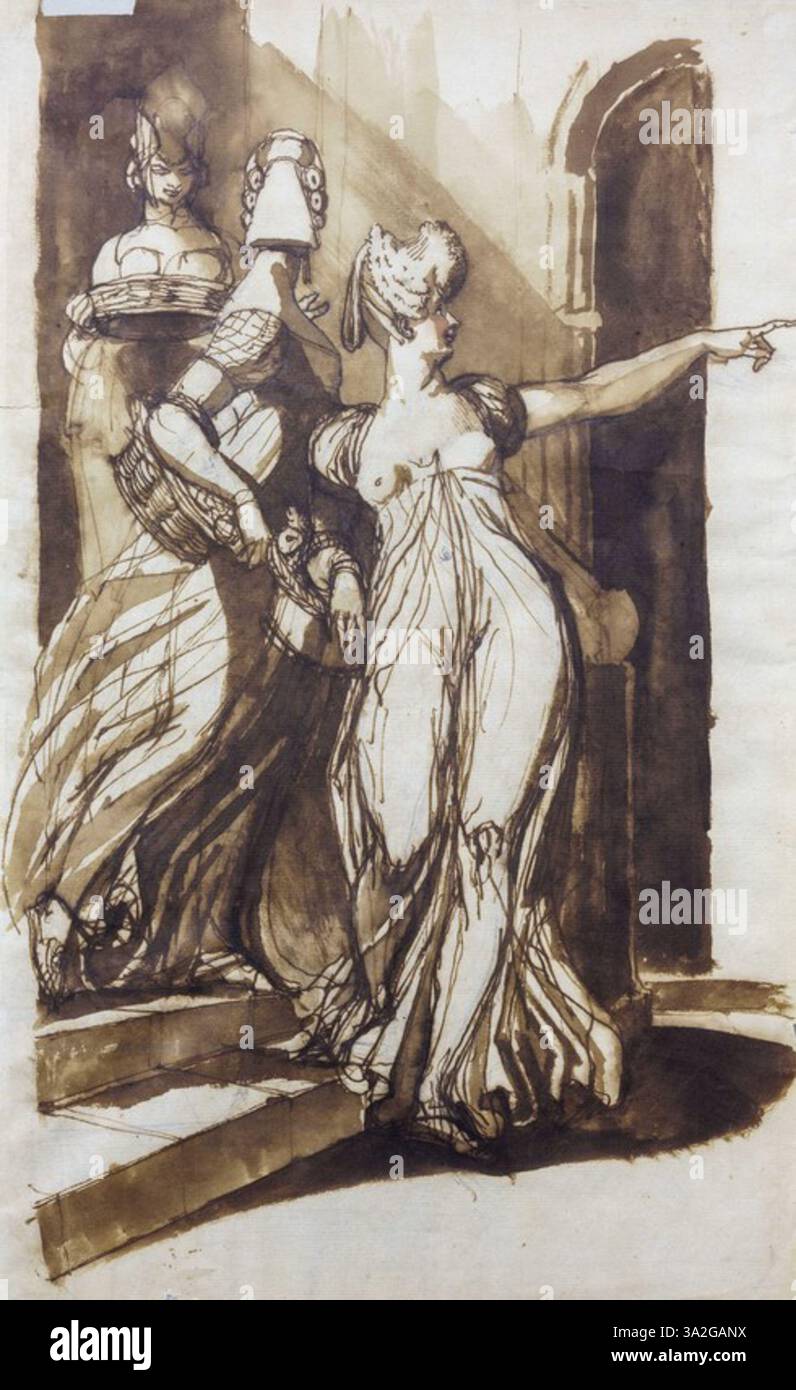This Artwork By Henry Fuseli Depicts Three Women Carrying Baskets As this-artwork-by-henry-fuseli-depicts-three-women-carrying-baskets-as