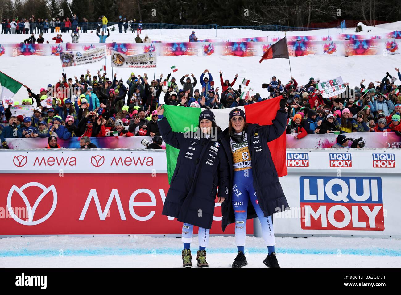 From right, second placed Italy