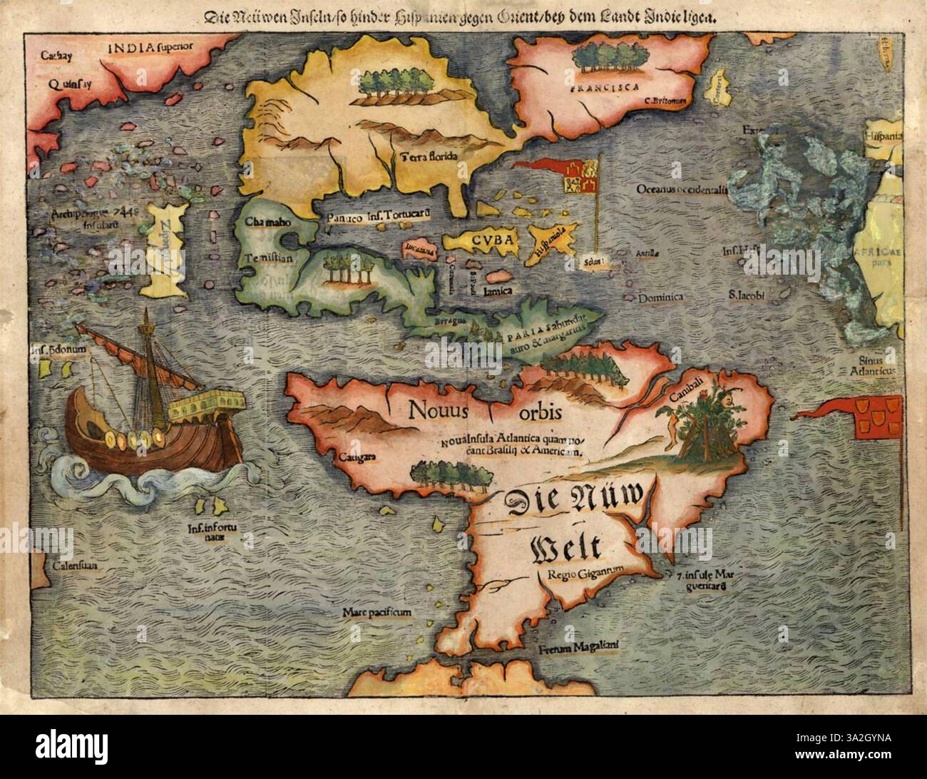 Ferdinand magellan map hi-res stock photography and images