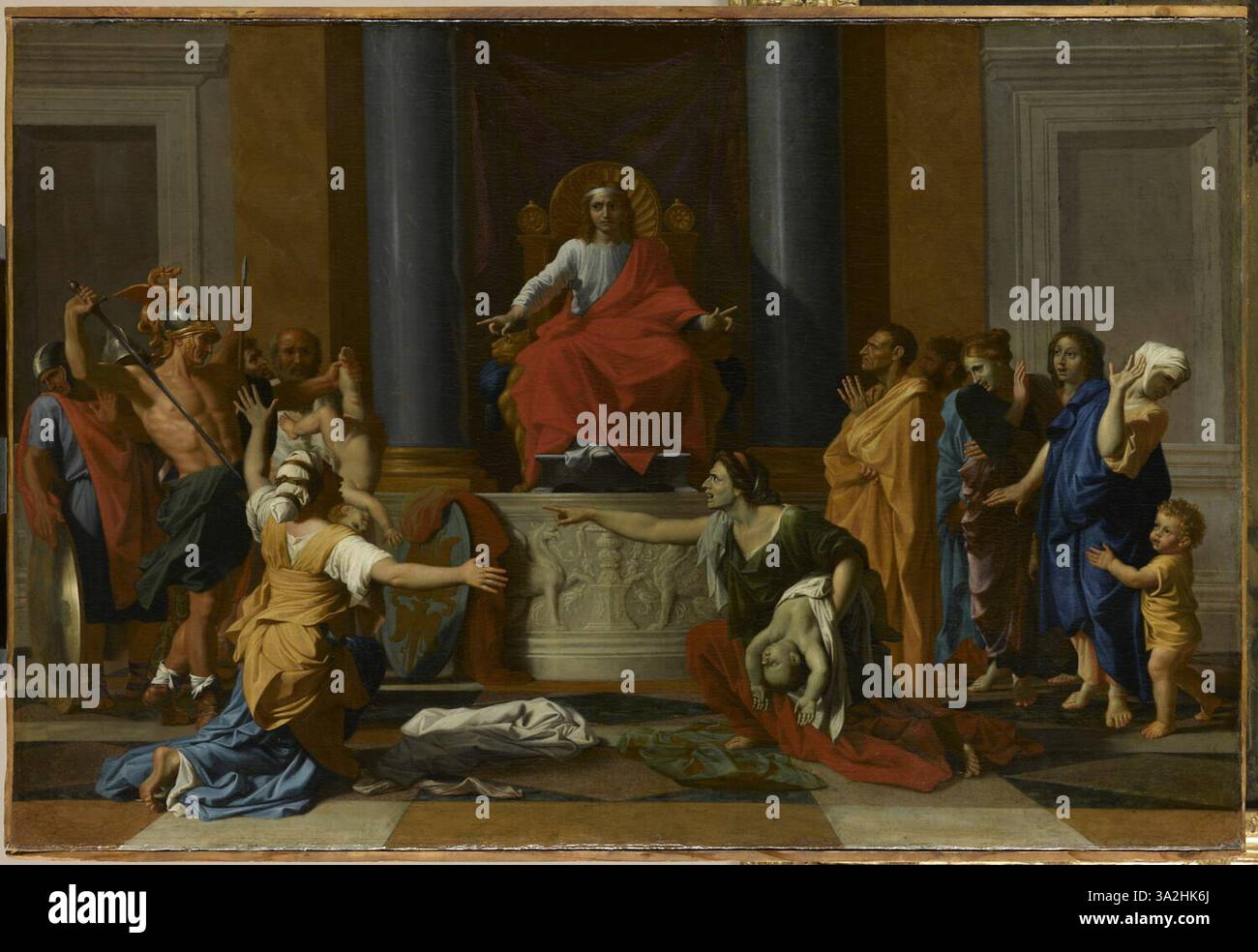 Poussin’s rendition of the Judgment of Solomon depicts King Solomon as ...