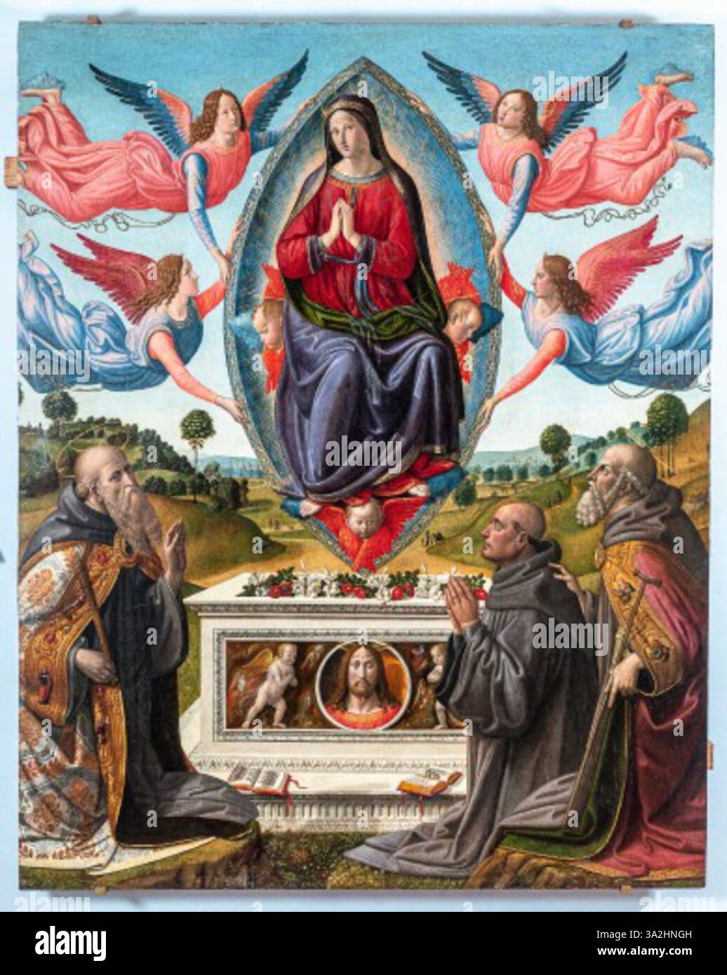 Cosimo Rosselli's painting from the early 16th century depicts the ...