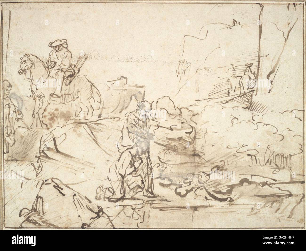 This Artwork From Rembrandt s School Depicts The Biblical Scene Of 