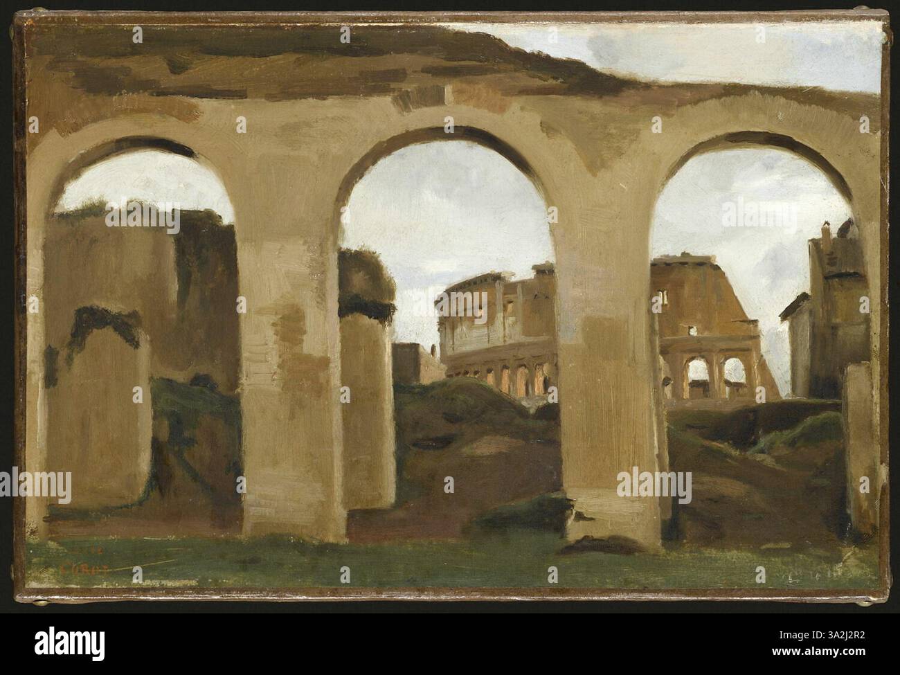'Le Colisée, vu à travers les arcades de la basilique de Constantin ...