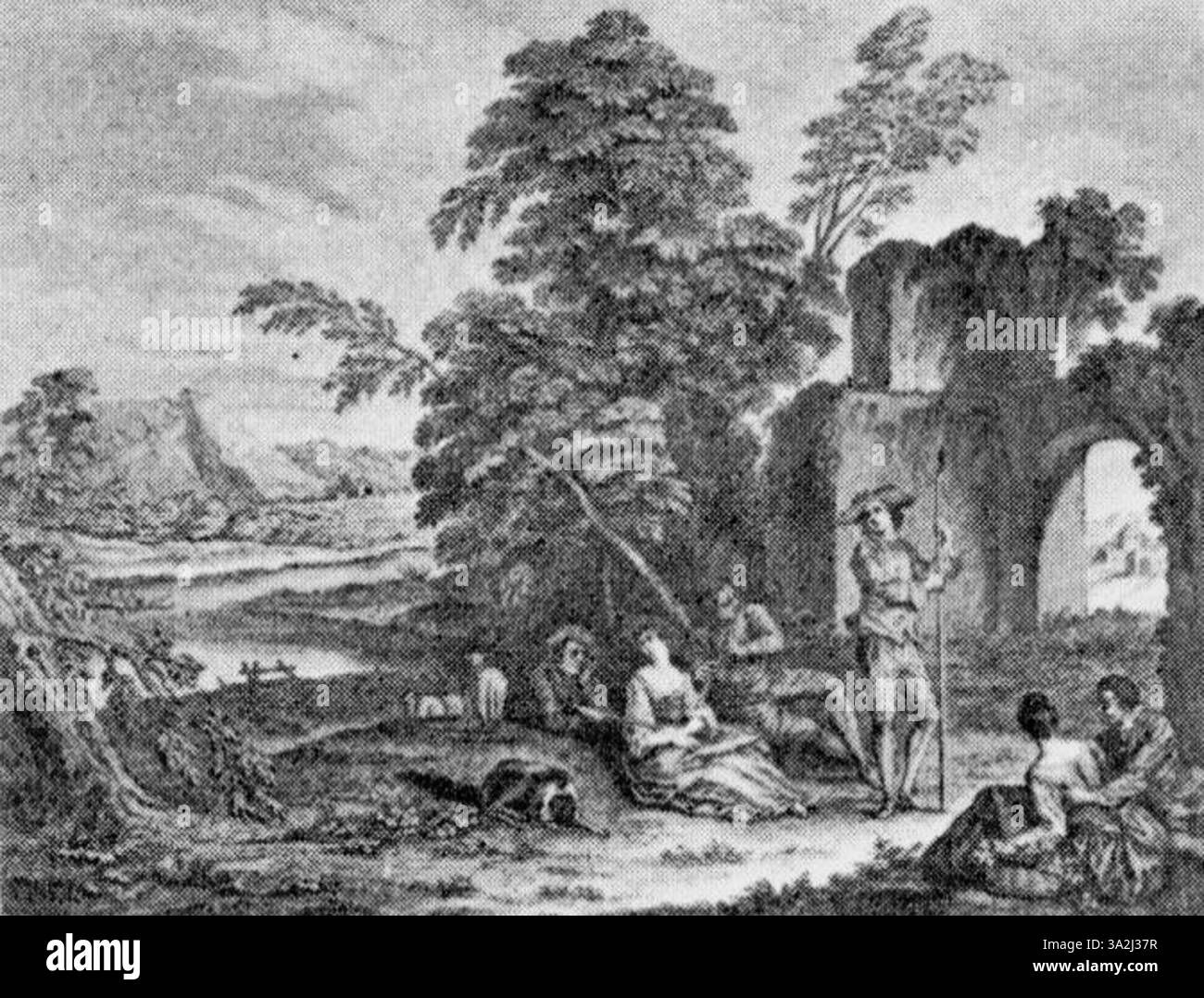 Wateau Back Rococo This work by Jean-Antoine Watteau features the Rococo style’s typical ...