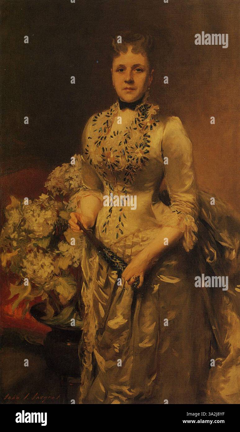This 1888 portrait by John Singer Sargent portrays Mrs. Jacob Wendell ...