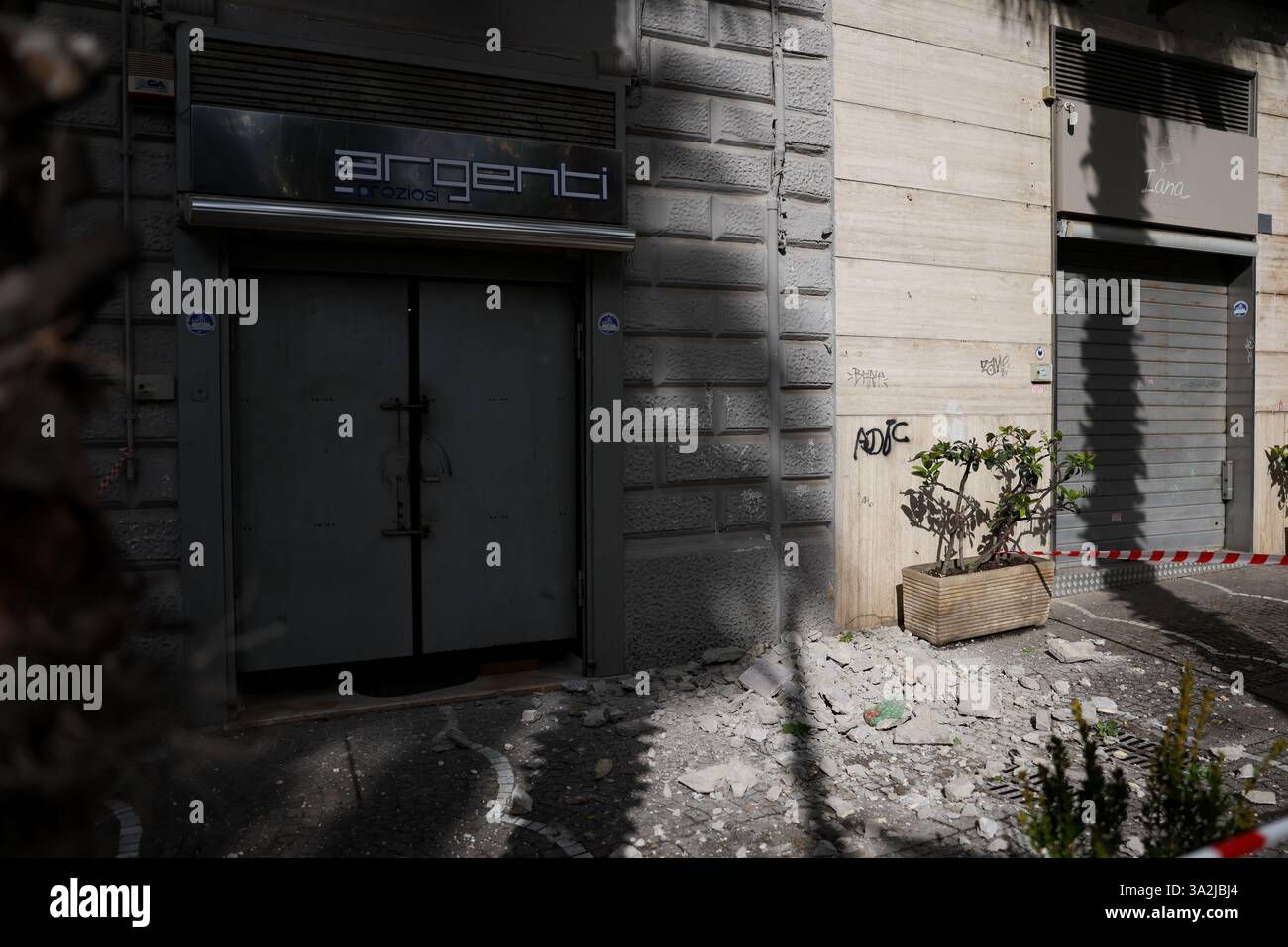 Naples 13032025 the day after the earthquake of 4.4 where in the Bagnoli district it caused