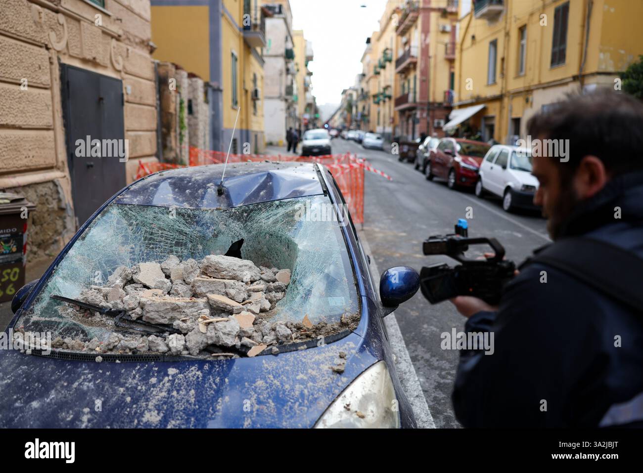 Naples 13032025 the day after the earthquake of 4.4 where in the Bagnoli district it caused