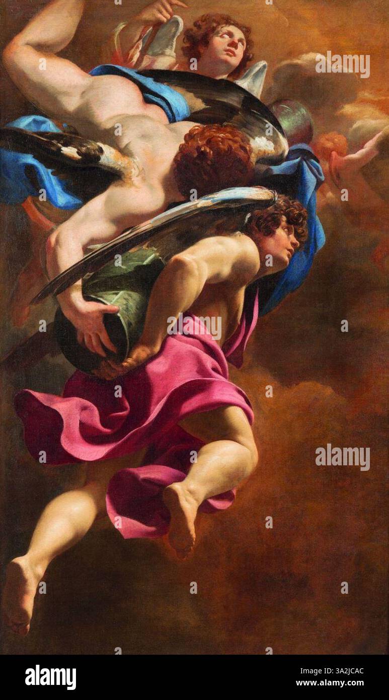This baroque painting by Simon Vouet, created between 1624 and 1625 ...