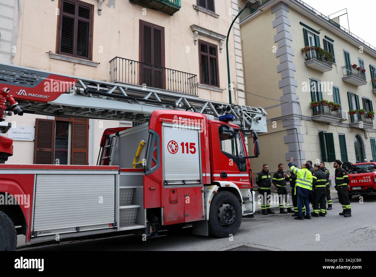 Naples 13032025 the day after the earthquake of 4.4 where in the Bagnoli district it caused