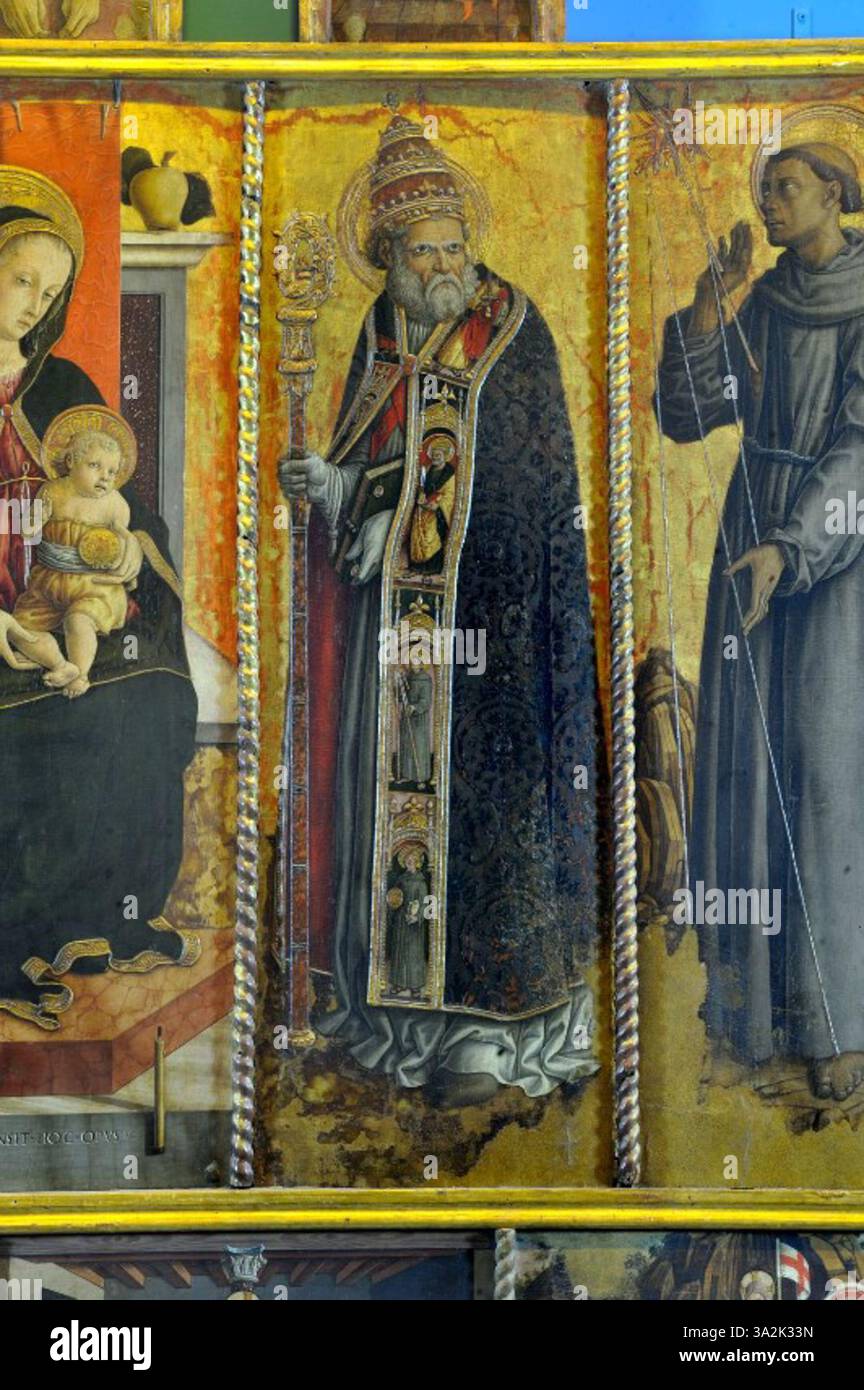 This painting by Carlo Crivelli depicts Saint Sylvester with ...