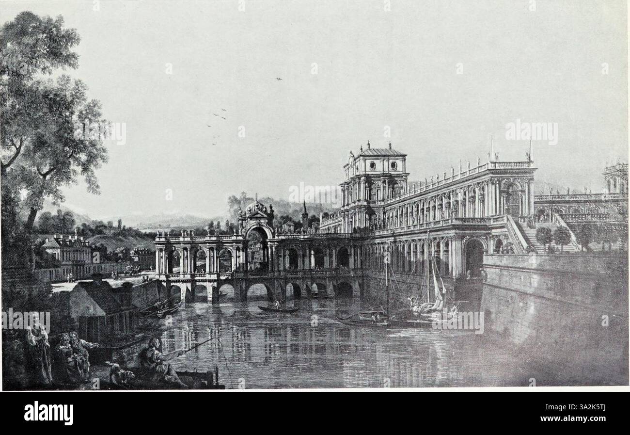 A view of an 18th-century city with emphasis on the street, buildings ...