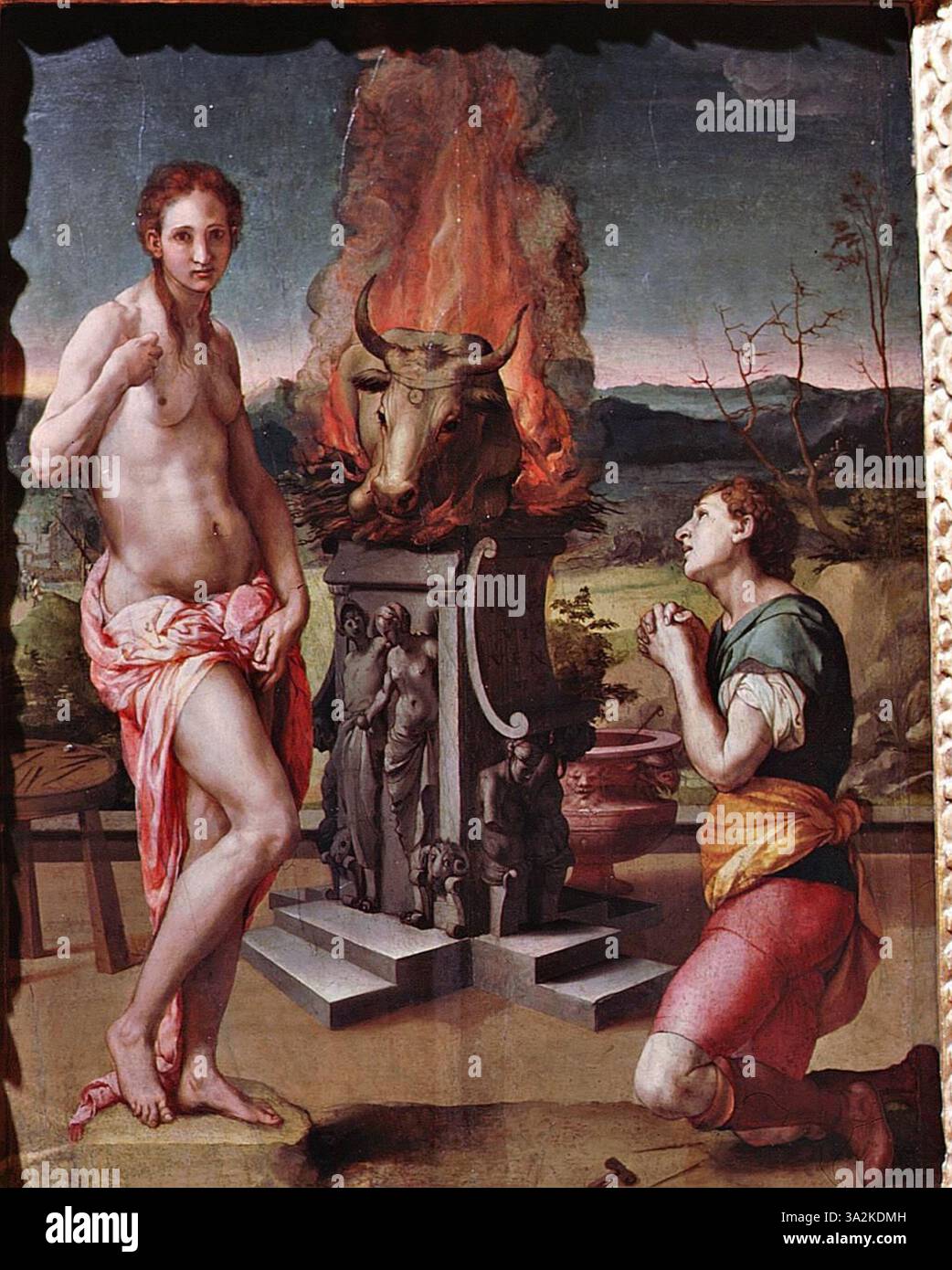 ‘Pygmalion and Galatea’ by Bronzino depicts the mythical moment when ...