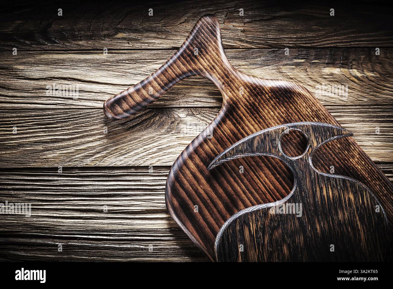 Two chopping boards close up view Stock Photo