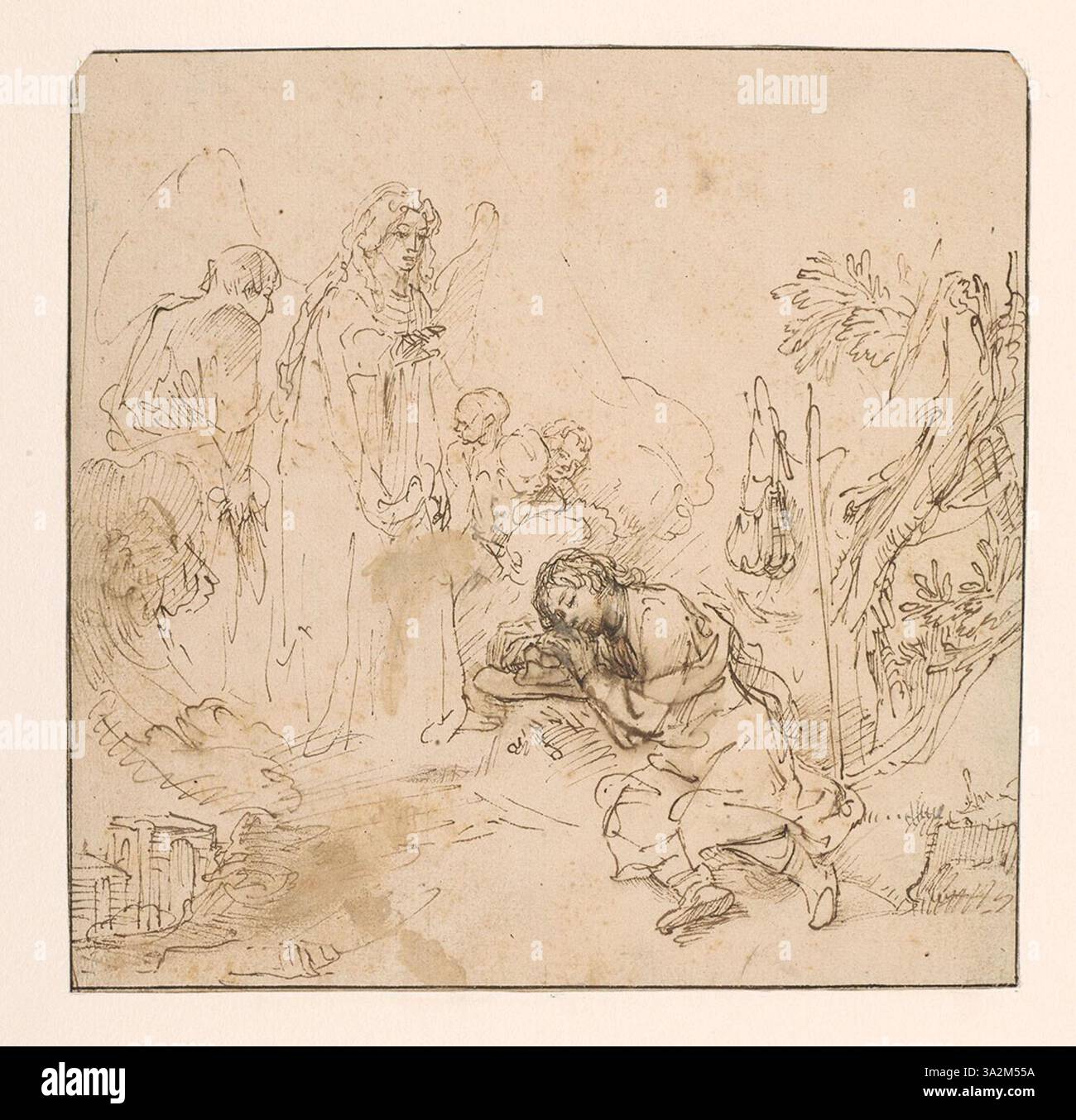 This Work By Rembrandt Depicts The Biblical Scene Of Jacob s Dream 