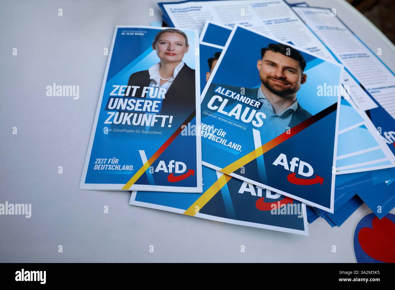 Flyer mit AfD-Politikerin Alice Weidel - ZEIT FÜR UNSERE ZUKUNFT ...