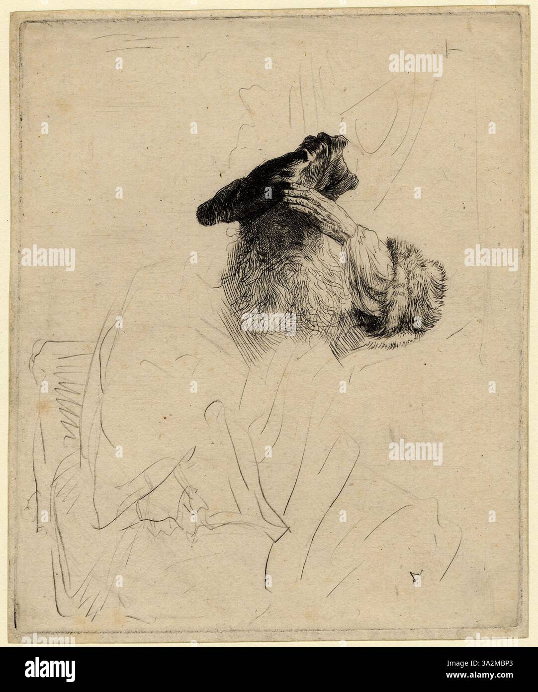 An example of Rembrandt’s later work, this etching captures emotional ...