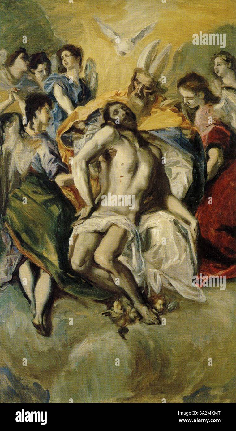 Trinity Composition This 1895 painting, based on El Greco’s 'The Holy Trinity,' reflects ...
