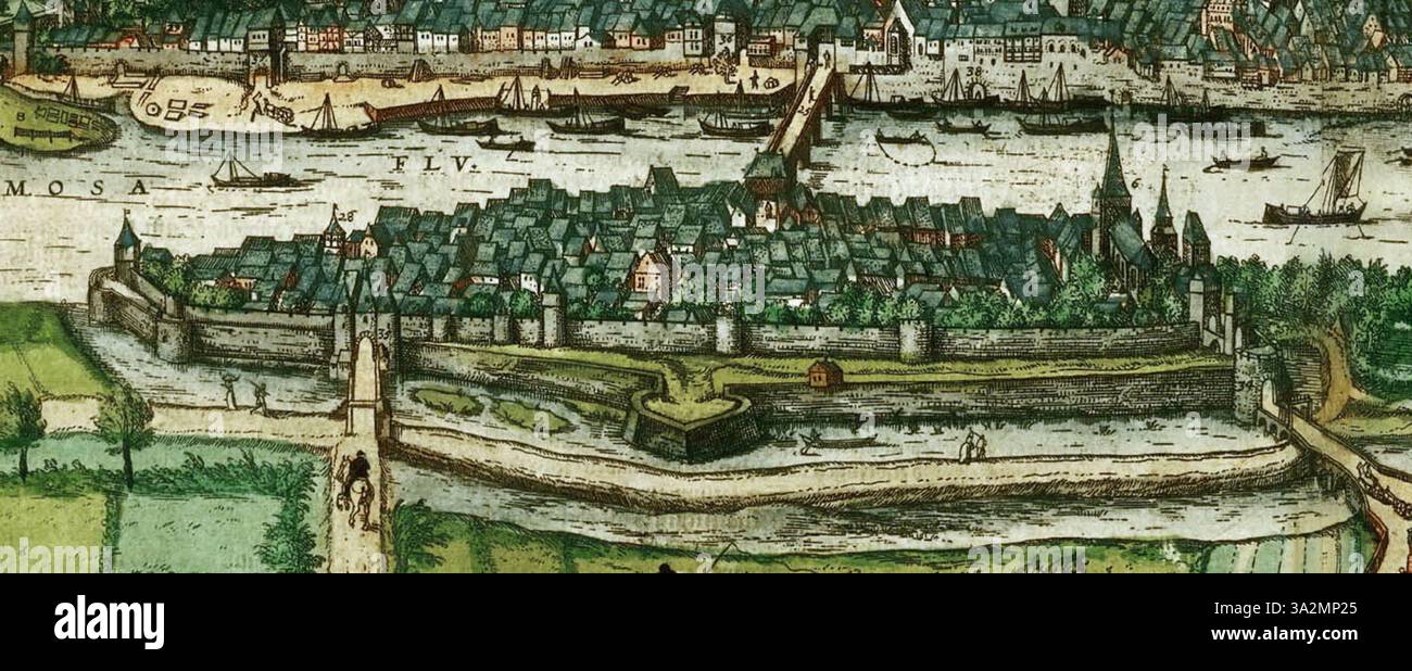 This 1570 panorama by Simon de Bellomonte illustrates the city of ...