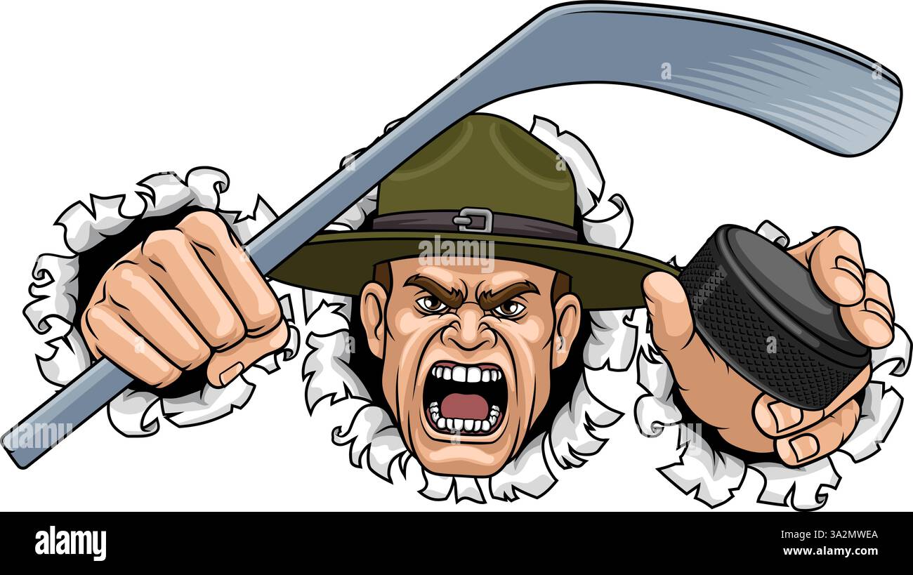Segeant Ice Angry cartoon drill sergeant screaming hi-res stock photography and ...