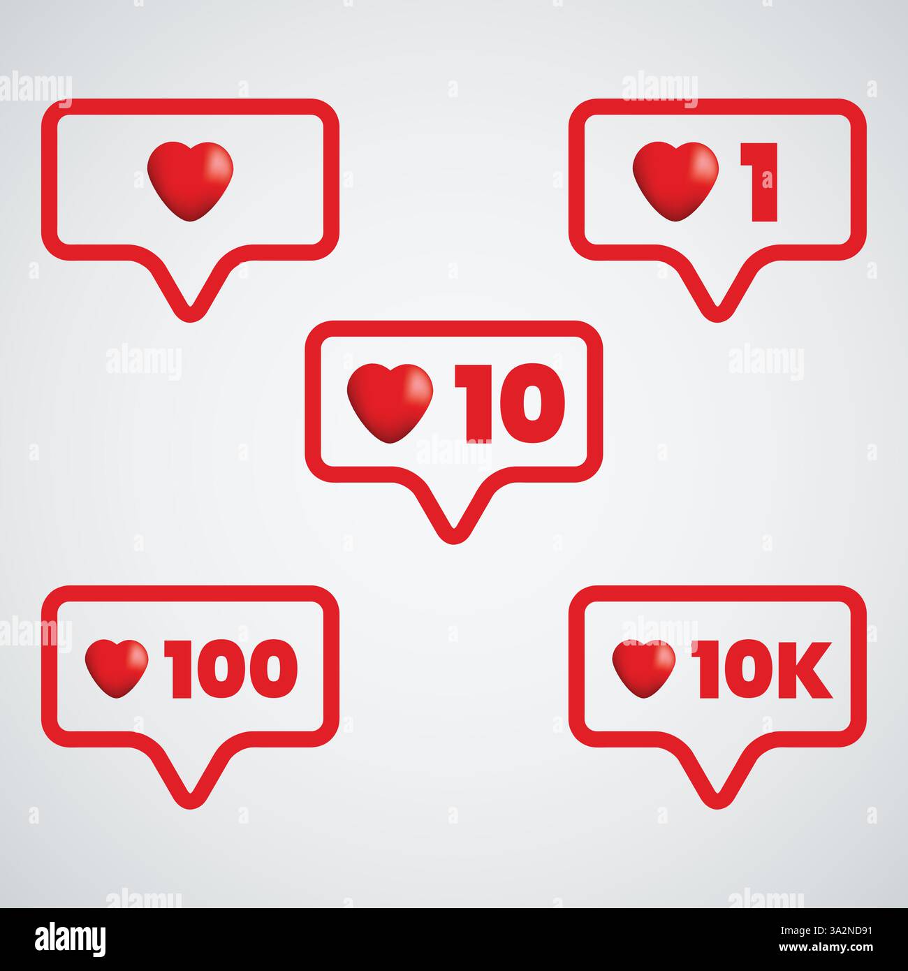 Modern Like button Social media notification icon Stock Vector