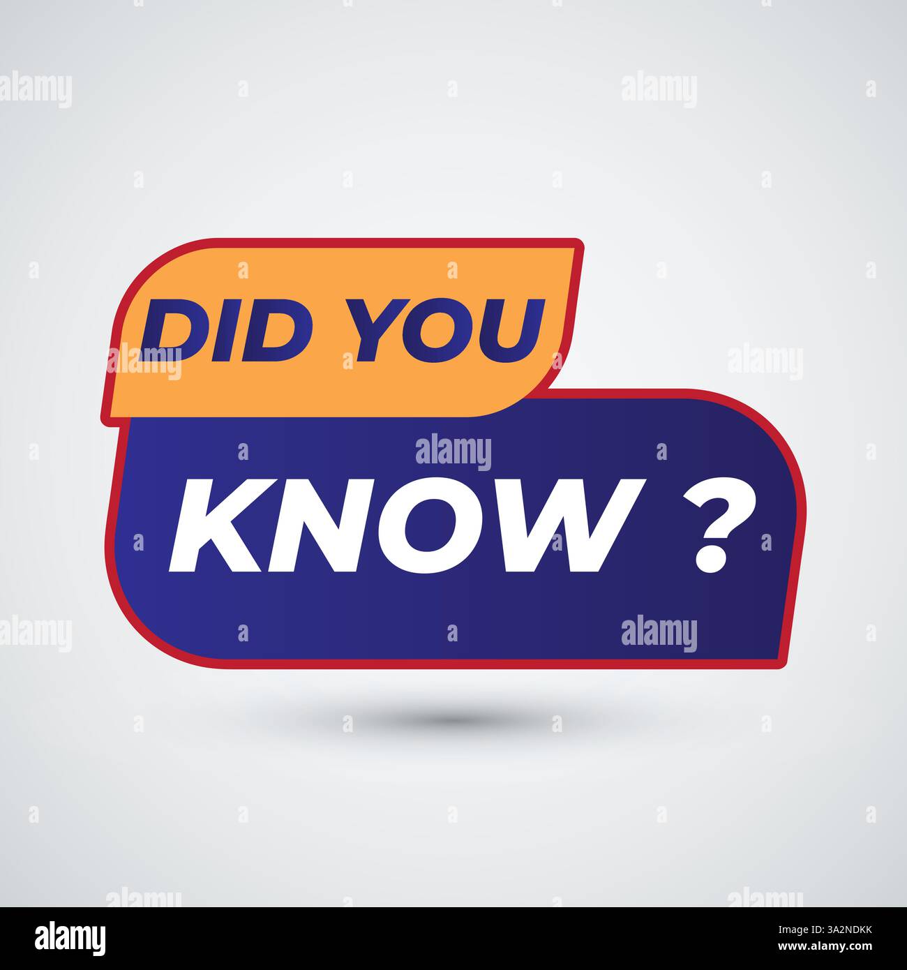 Did you know speech bubble banner design template Stock Vector