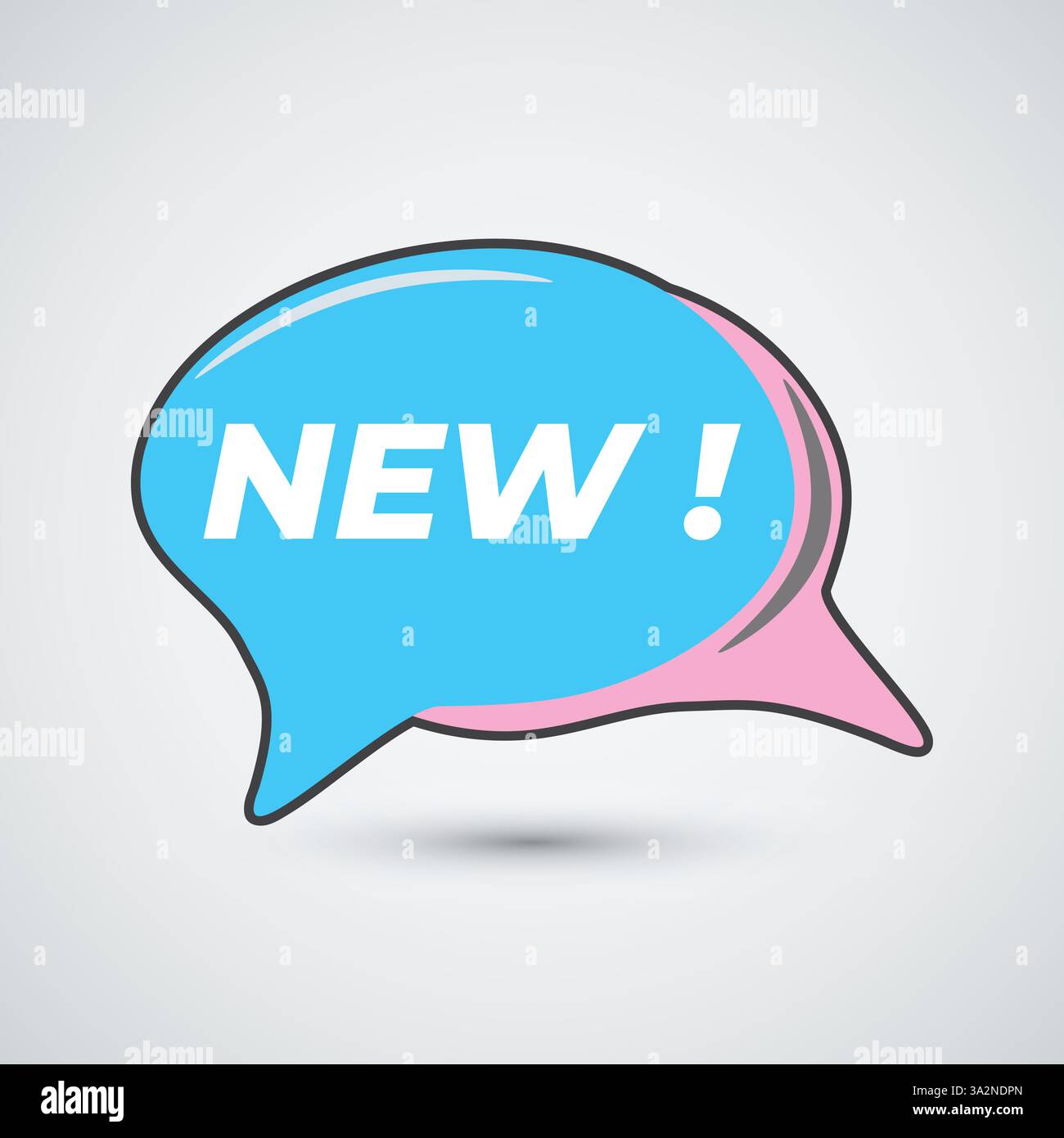 New speech bubble isolated sticker vector design template Stock Vector