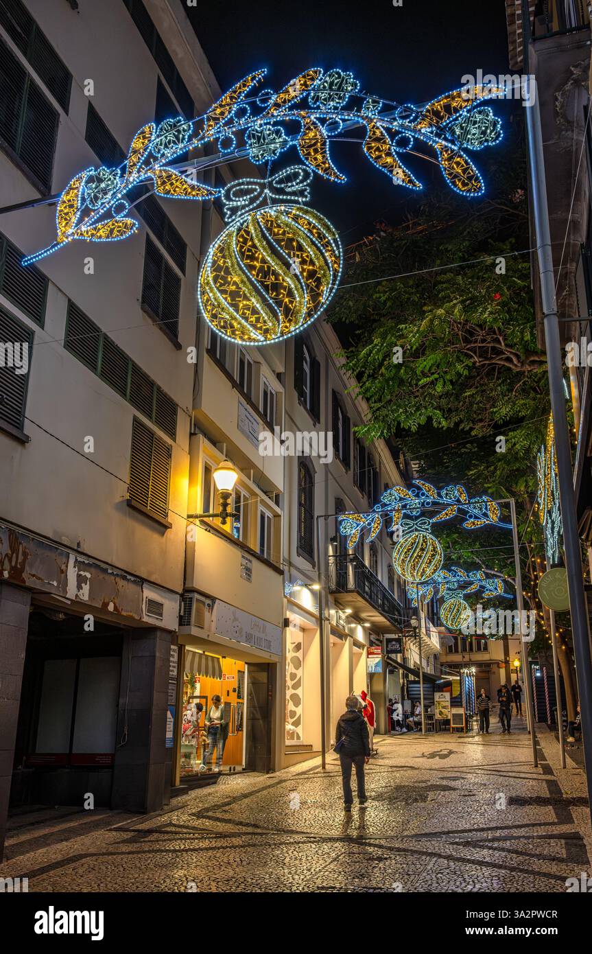 christmas-lights-rua-joao-tavira-funchal-madeira-stock-photo-alamy