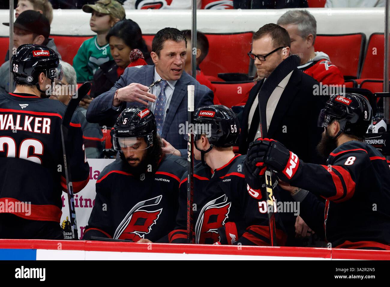 Carolina Hurricanes head coach Rod Brind'Amour, left, and associated ...