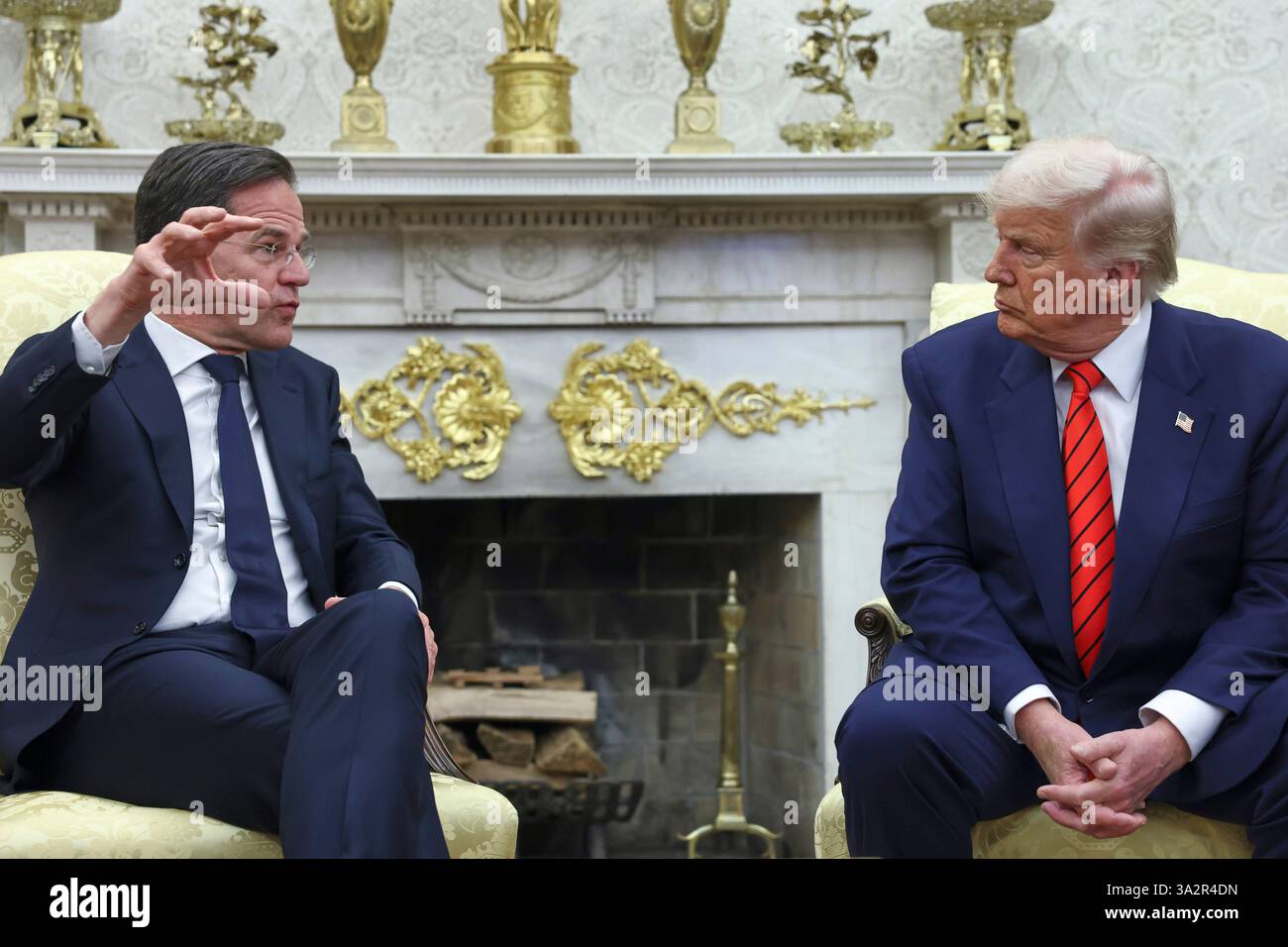 Mark Rutte Office President Donald Trump meets NATO Secretary General Mark Rutte in the ...