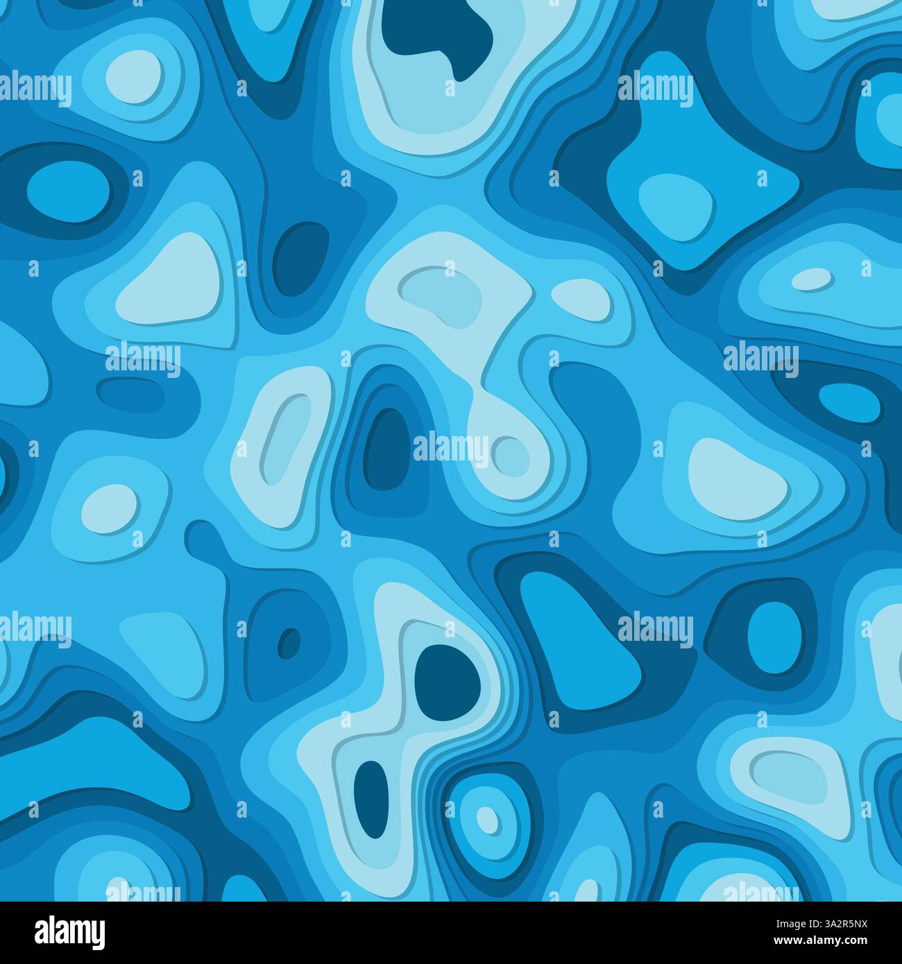 light & dark blue papercut abstract background Stock Vector