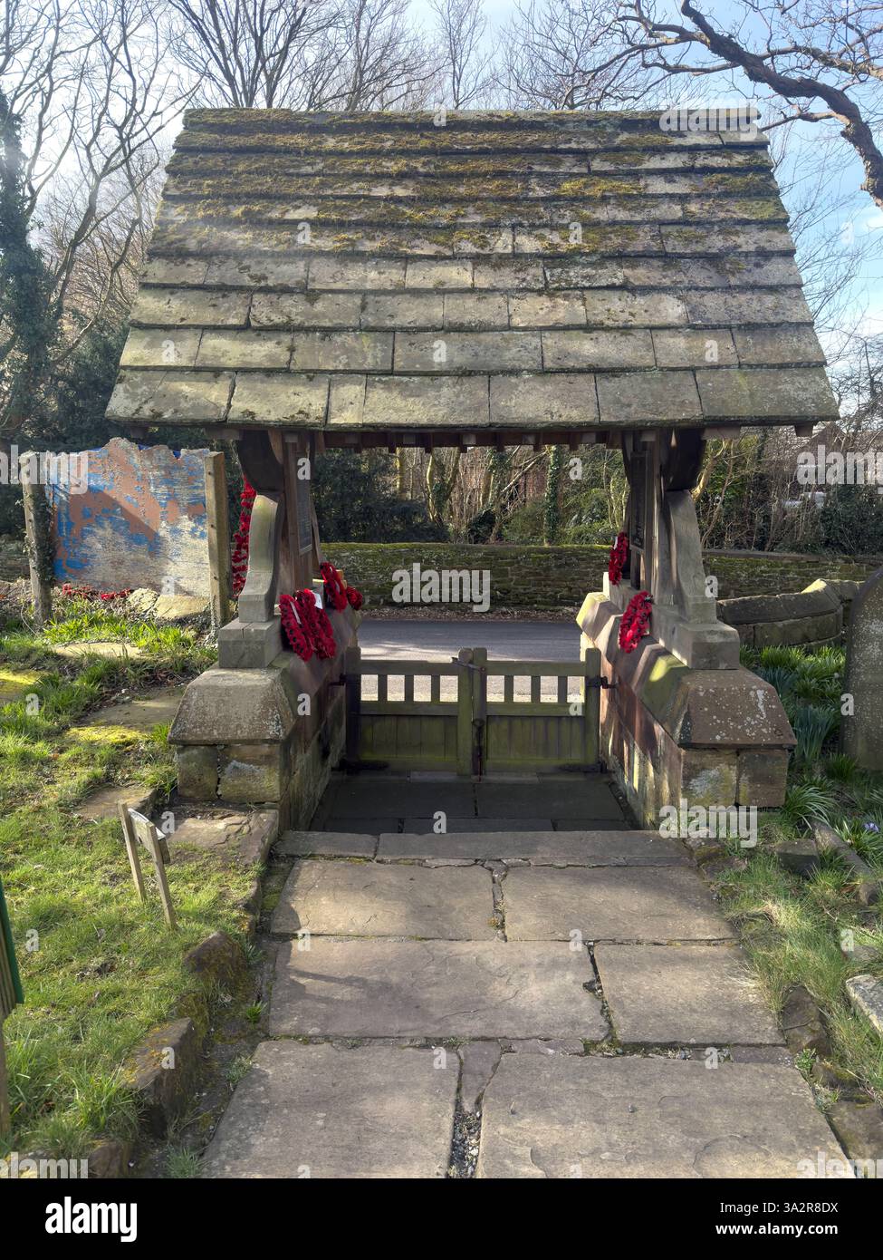 Lych Gate at St Thomas Church Melling.The present church of St. Thomas and the Holy Rood was built in 1835 - Smartphone Captured Stock Image Lych Gate at St Thomas Church Melling.The present church of St. Thomas and the Holy Rood was built in 1835 - Smartphone Captured Stock Image