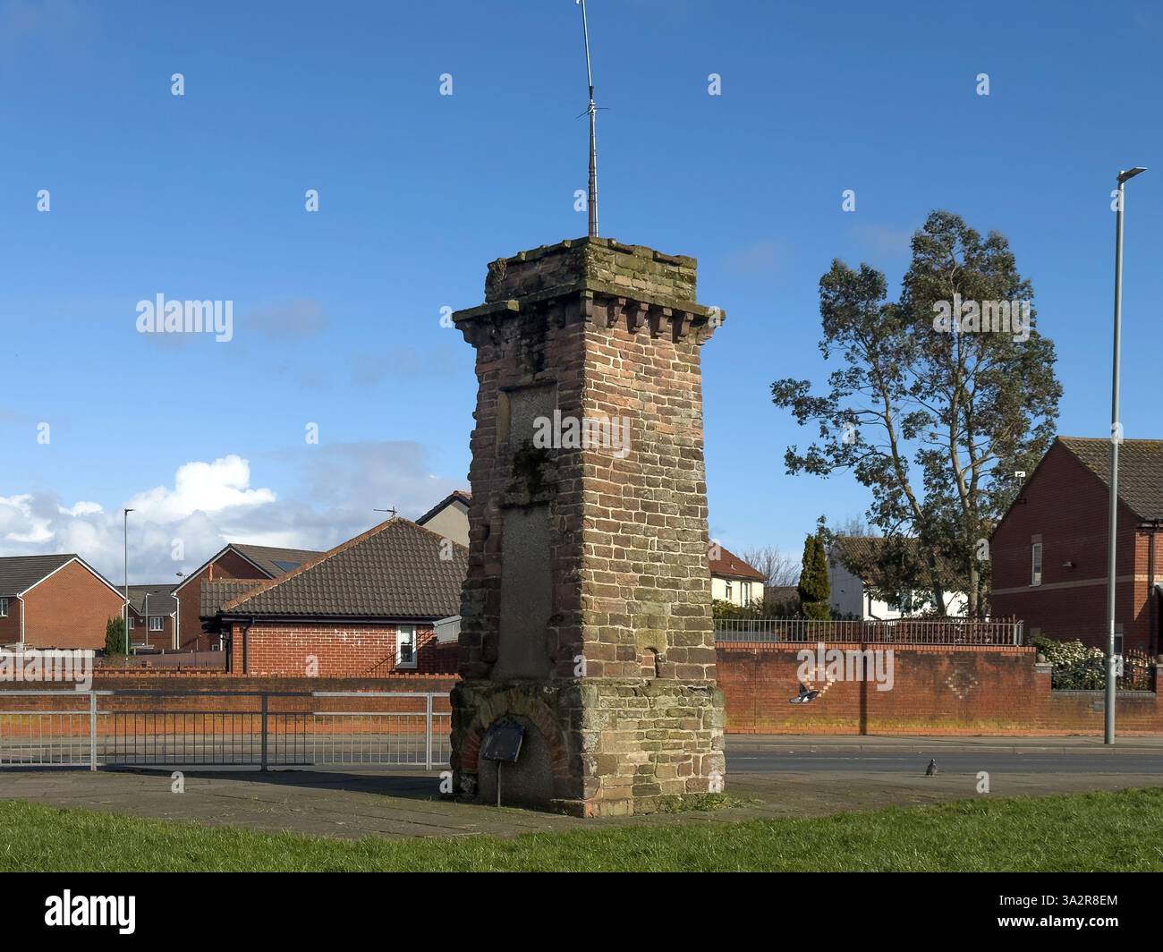 Kirkby,  Knowsley, Merseyside, England. Old stone structure known as the Pigeon House and originally used as a dovecote (used to house doves) at the j - Smartphone Captured Stock Image