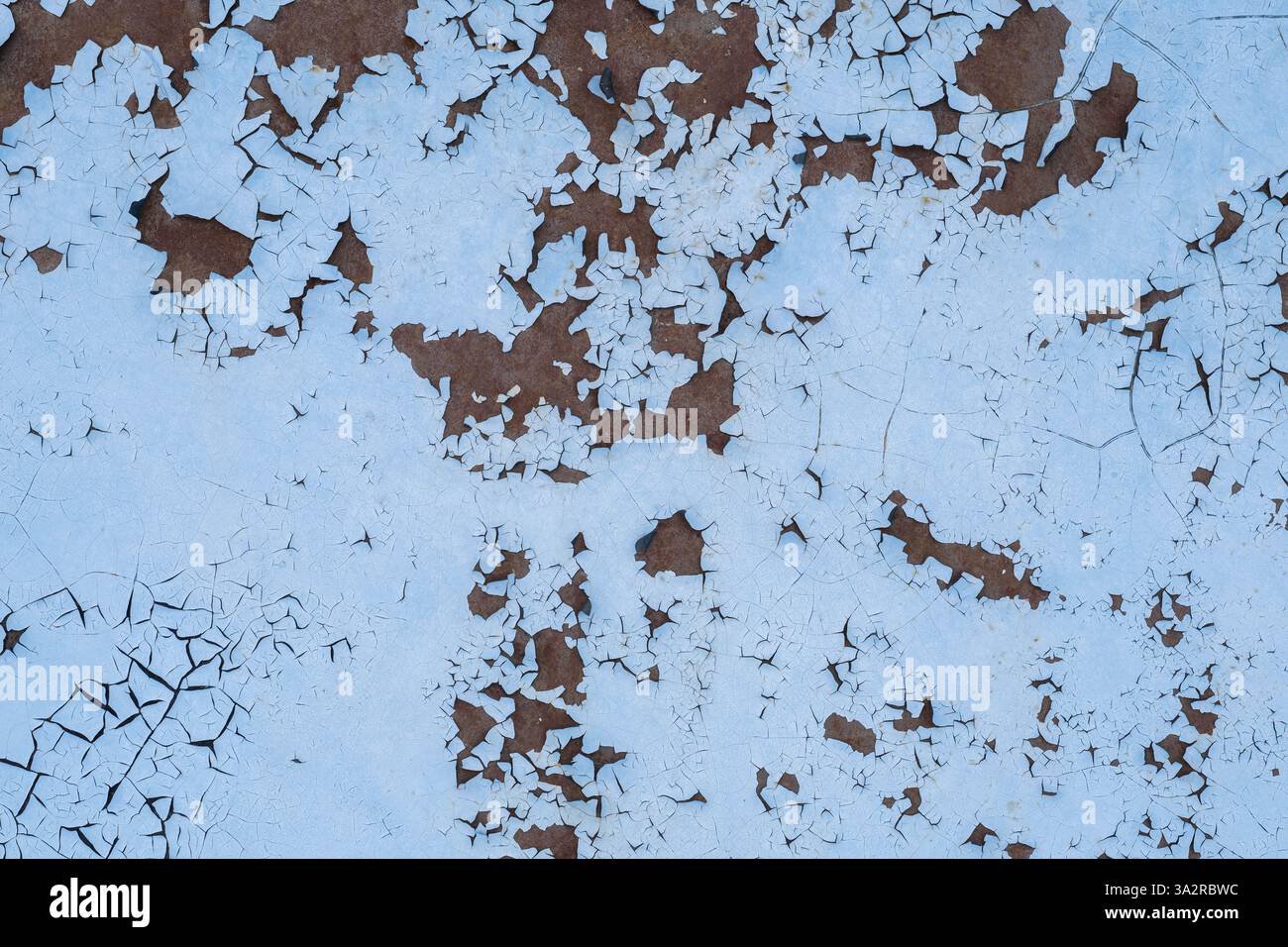 Grunge blue paint on rusty metal surface. Abstract background Stock Photo