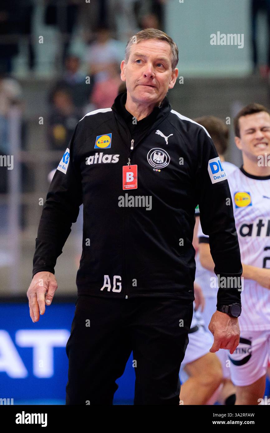 13 March 2025, Austria, Wien Handball European Championship Qualification, Austria Germany