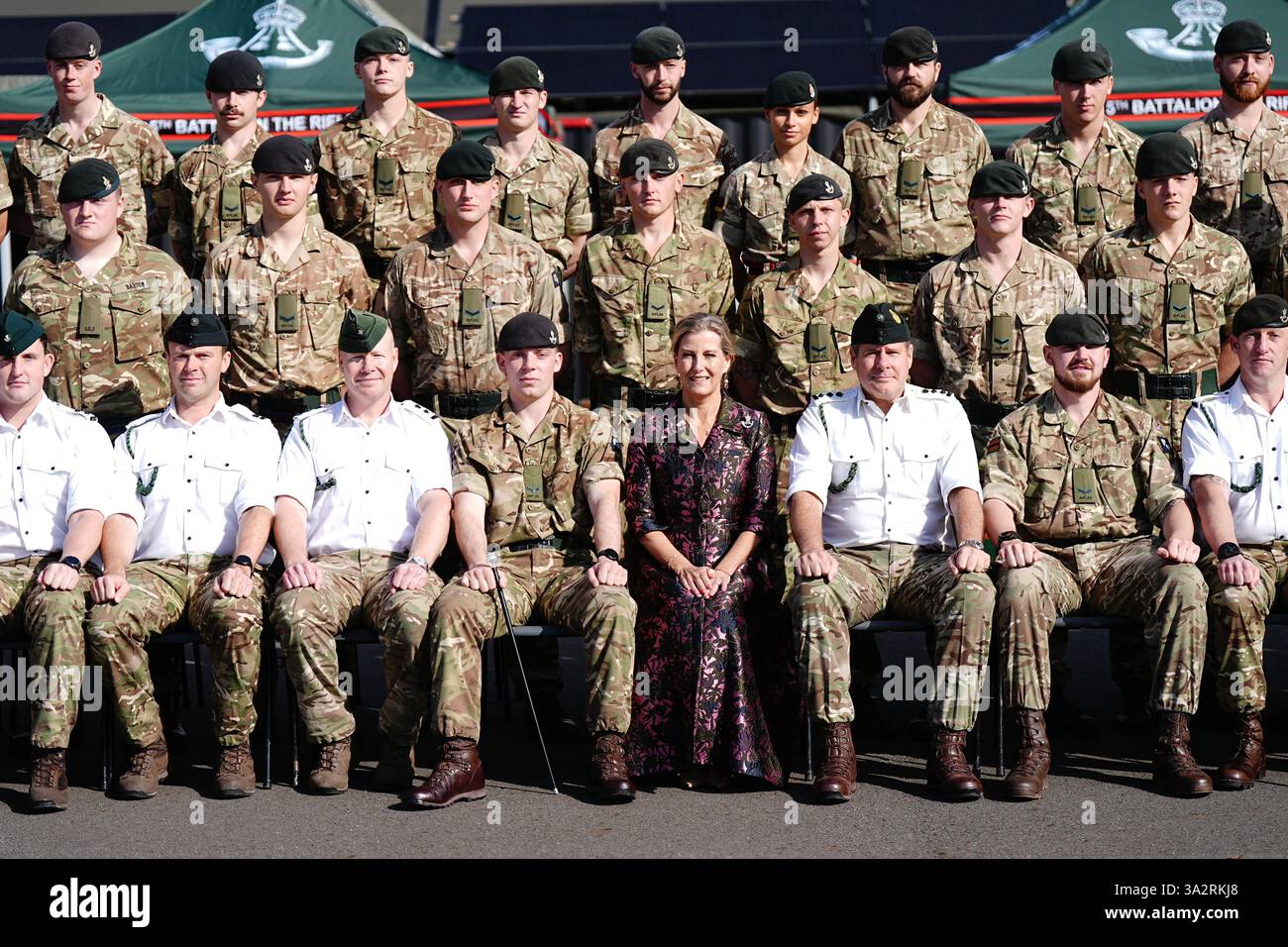 The Duchess of Edinburgh, in her role as Royal Colonel, 5th Battalion ...