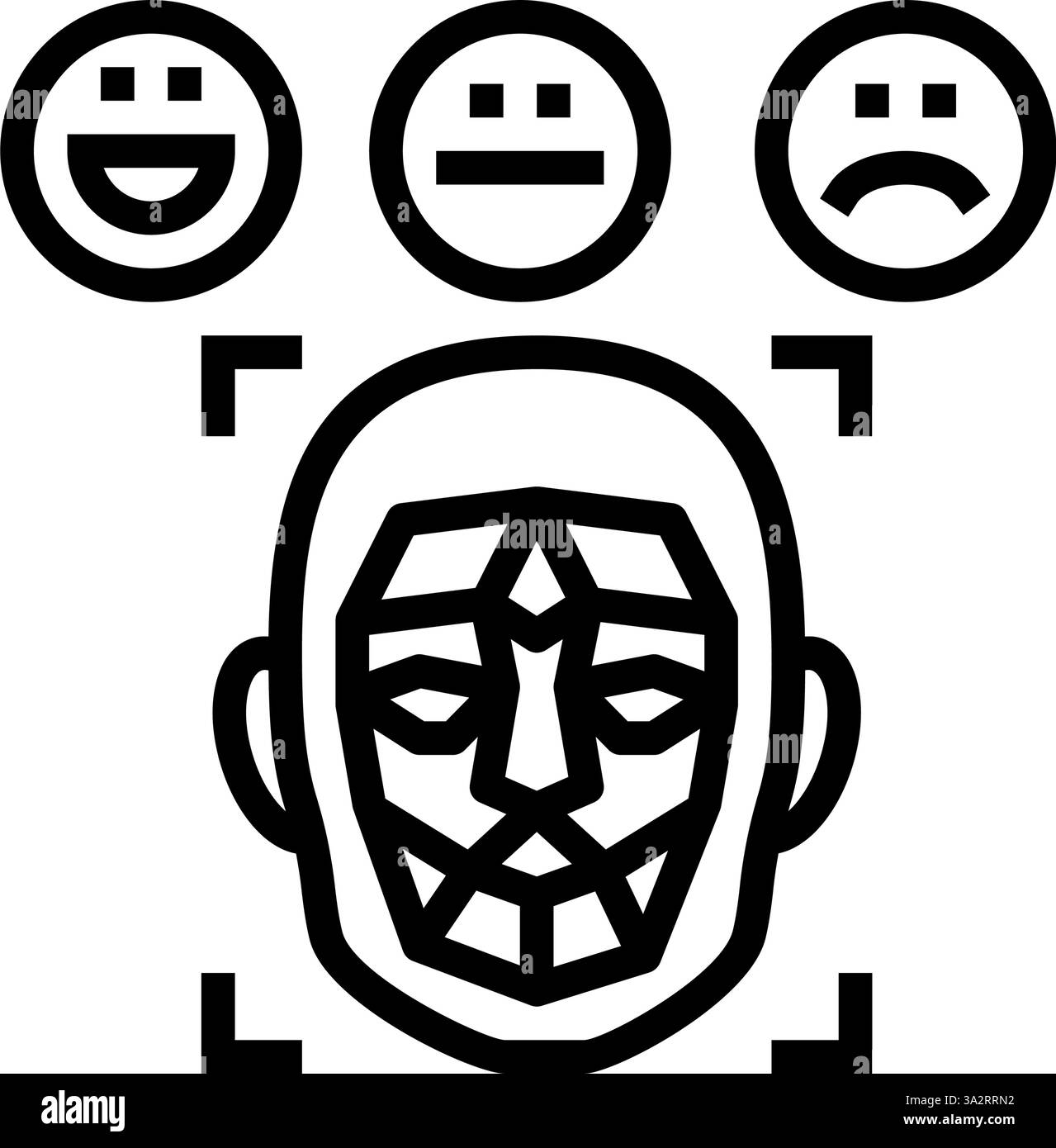 emotion detection social robotics line icon vector illustration Stock ...