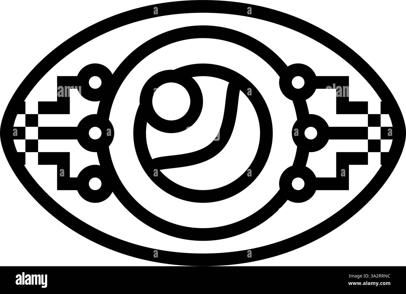 eye contact robot sensor social robotics line icon vector illustration ...