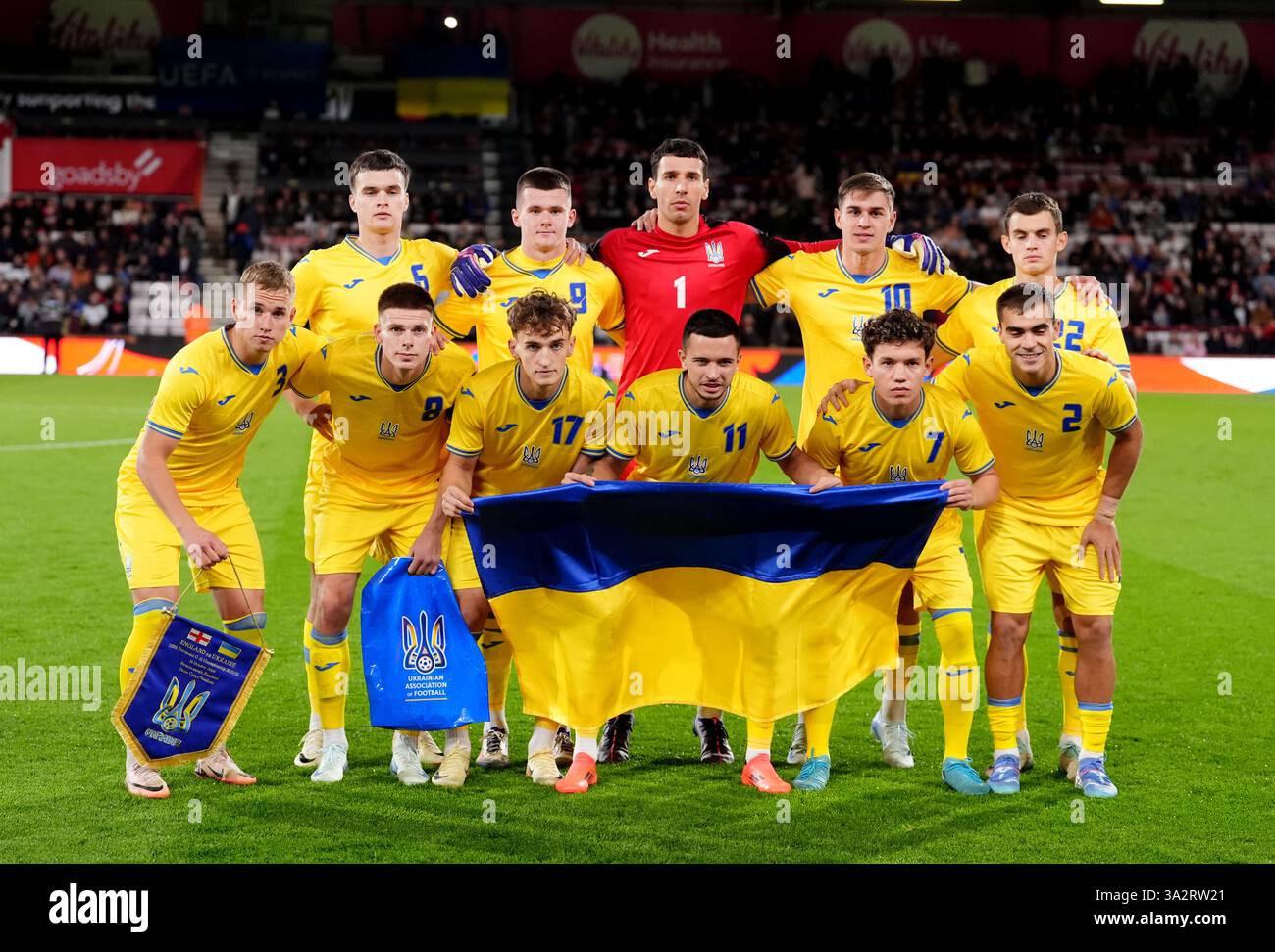 Ukraine under21 team group picture during the UEFA Euro U21
