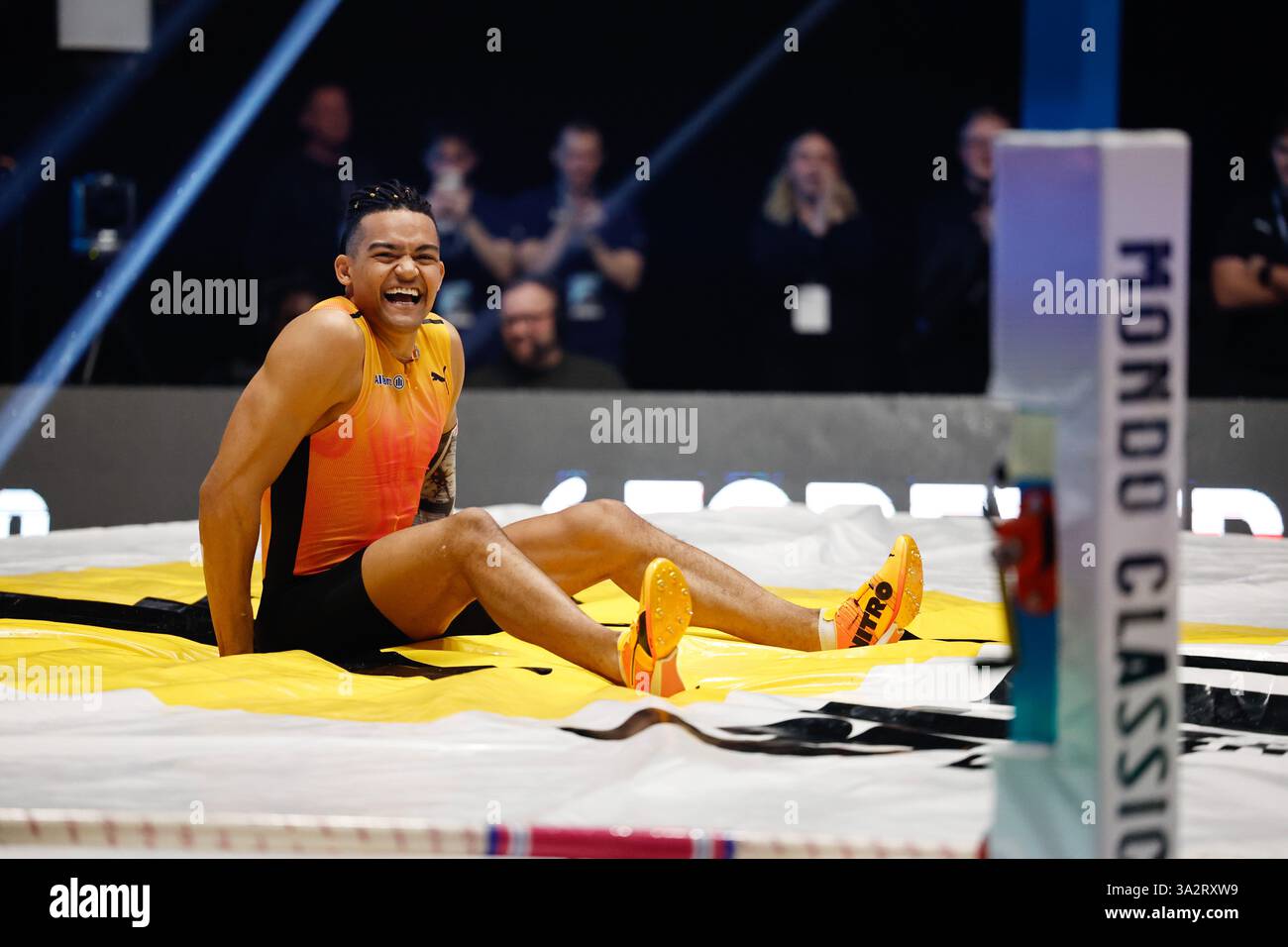 Emmanouil Karalis (GRE) during the pole vault gala Mondo Classic at IFU ...