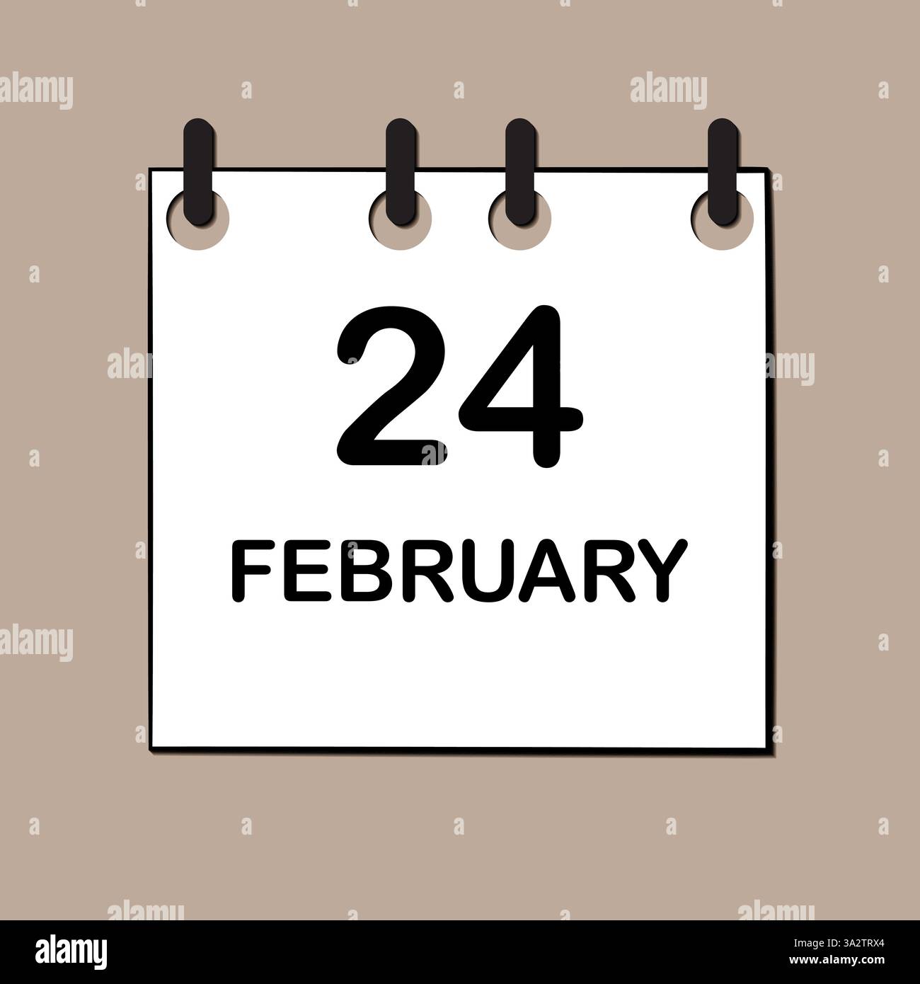 February 24 Daily Calendar Icon For Design Simple Design For Business