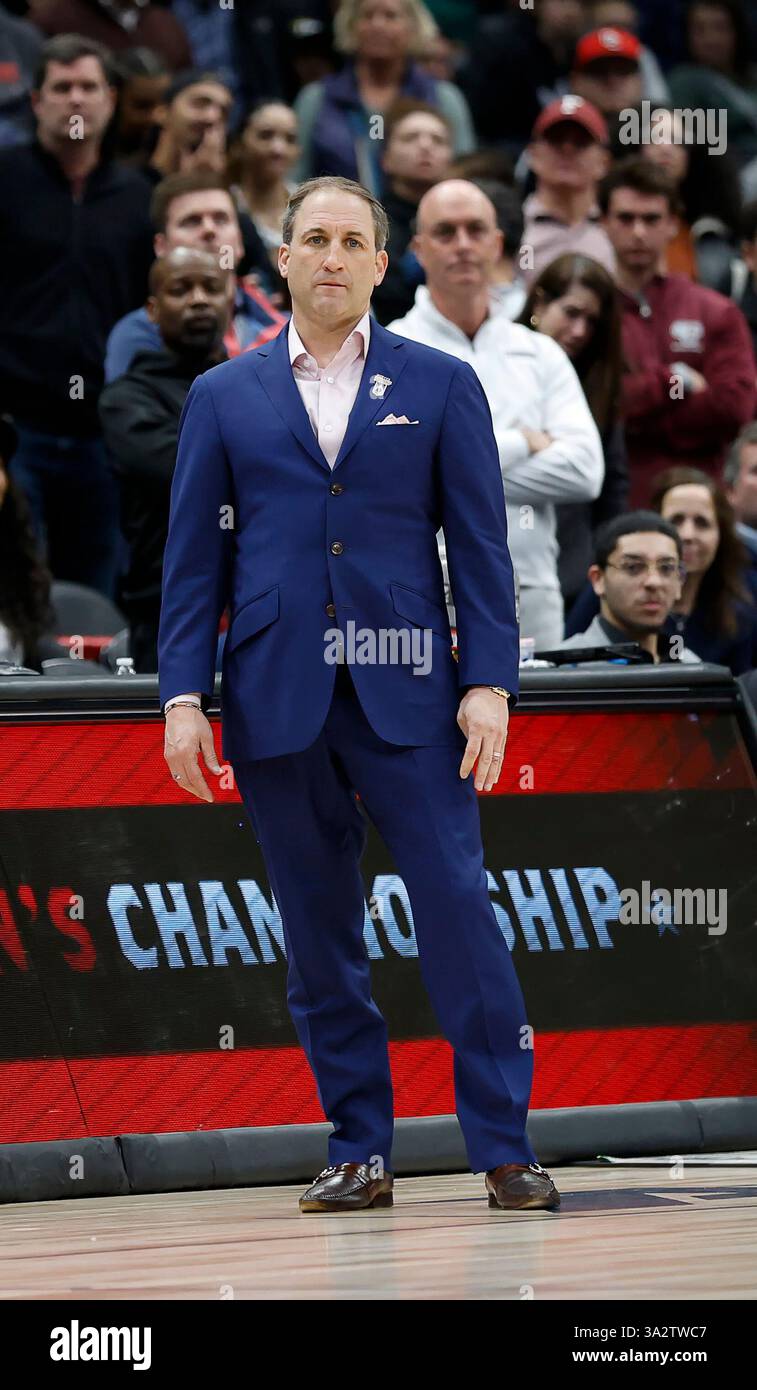 March 13, 2025: Fordham Rams Head Coach Keith Urgo during an A10 Men's ...